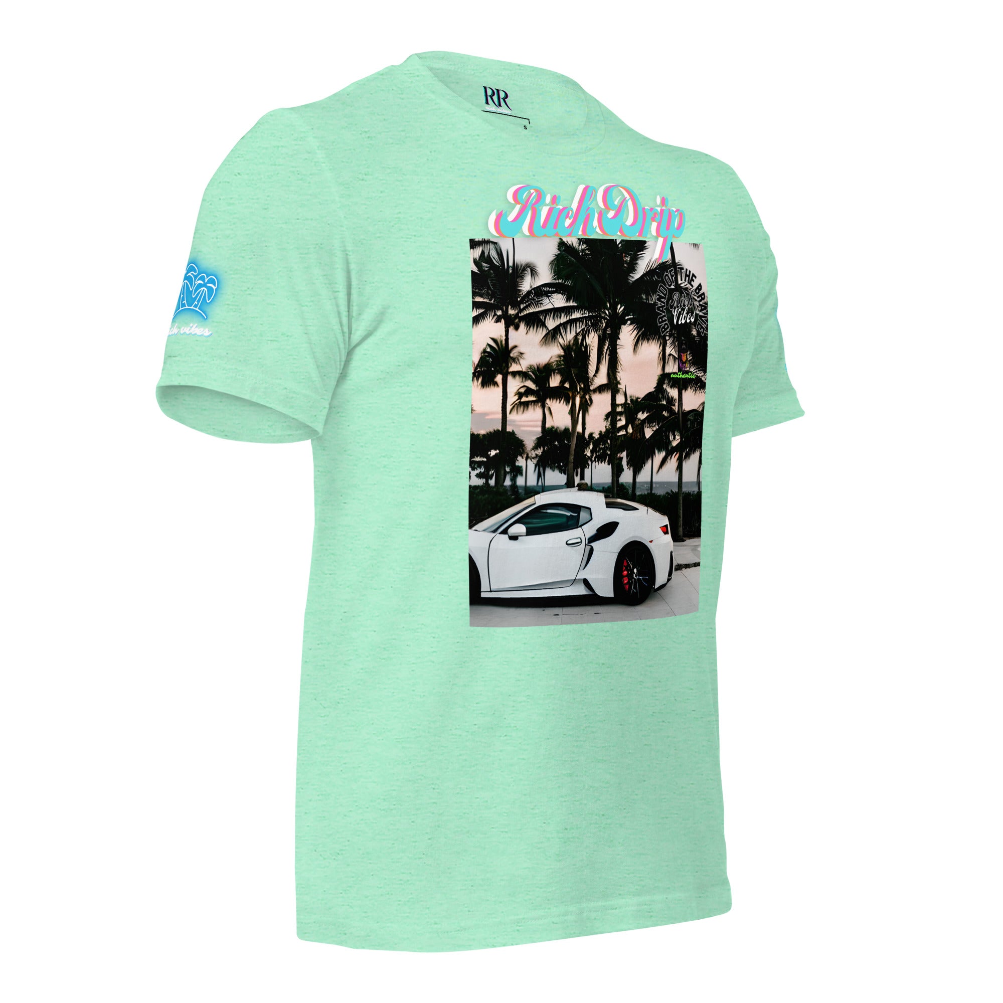 RV Rich Drip Brand Of The Brave Windy Palms White Motor Sport Pastel - Unisex t-shirt