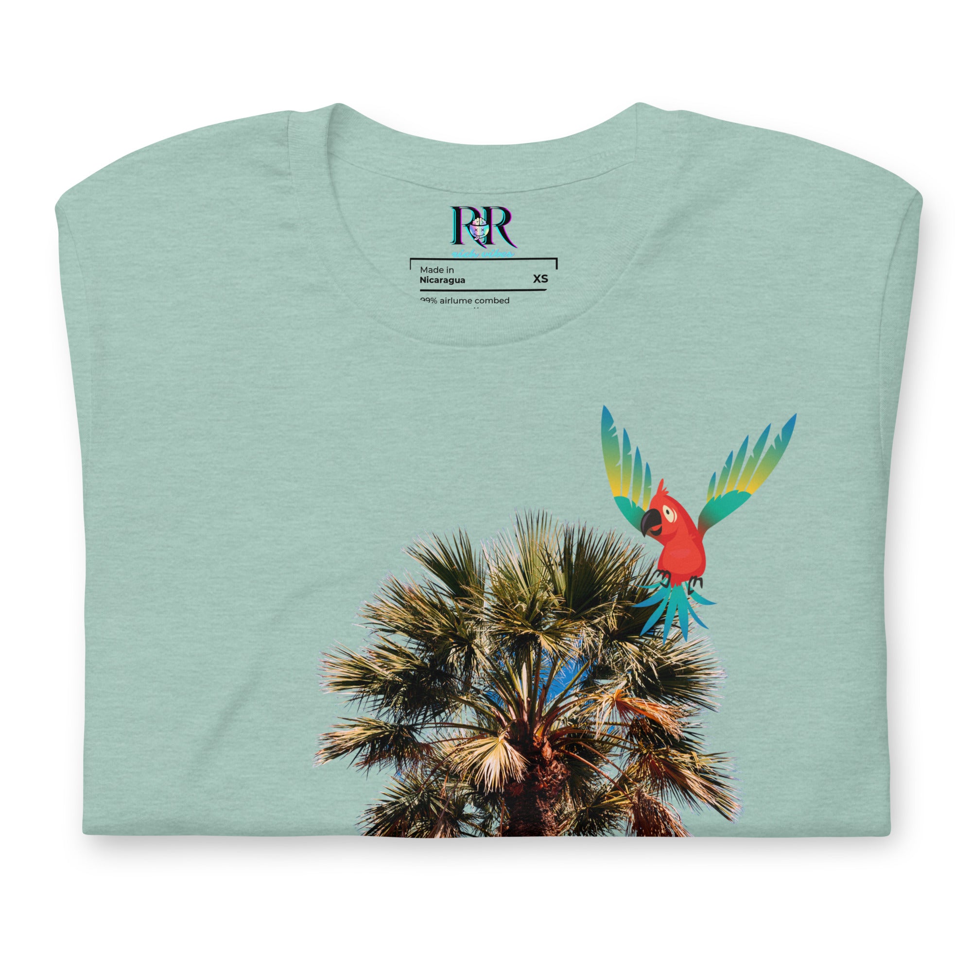 Rich Drip Volt Rich Vibes Colorful Palm Tree Silhouette Multi Colored Circle - Unisex t-shirt Pastel