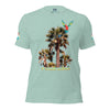 Rich Drip Volt Rich Vibes Colorful Palm Tree Silhouette Multi Colored Circle - Unisex t-shirt Pastel
