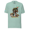 Rich Drip Volt Rich Vibes Colorful Palm Tree Silhouette Multi Colored Circle - Unisex t-shirt Pastel