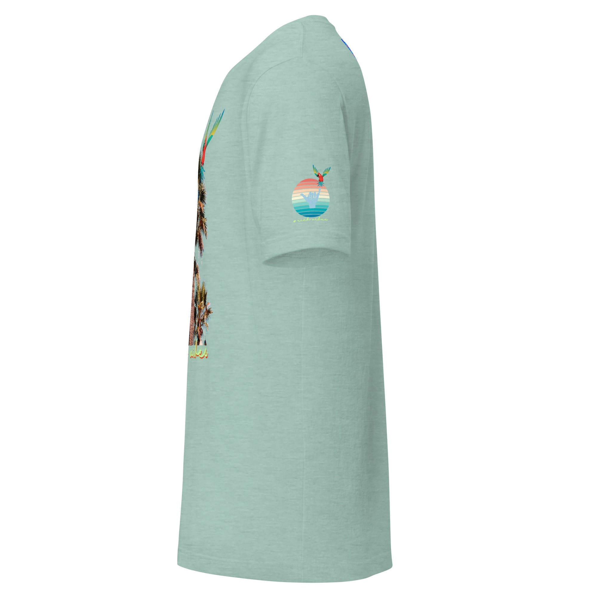 Rich Drip Volt Rich Vibes Colorful Palm Tree Silhouette Multi Colored Circle - Unisex t-shirt Pastel