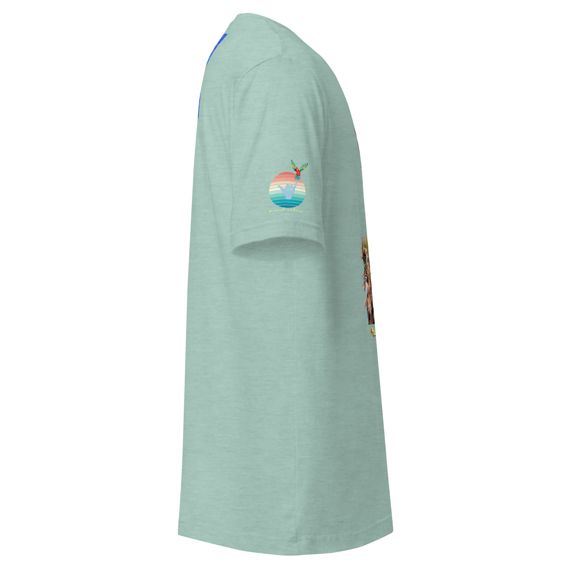 Rich Drip Volt Rich Vibes Colorful Palm Tree Silhouette Multi Colored Circle - Unisex t-shirt Pastel