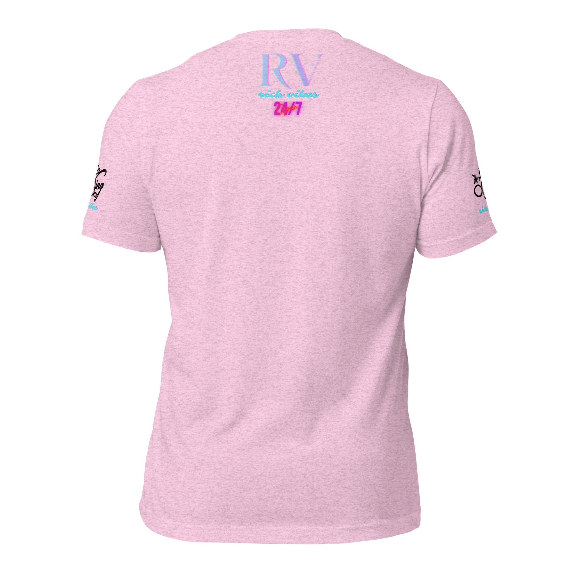 RV Rich Drip Her King Tropical Pink Palm Tree - Unisex t-shirt Pastel
