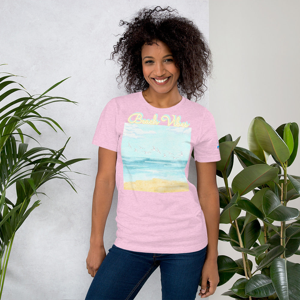 Rich Drip Blue Skies Beach Vibes RR - Unisex t-shirt Pastel