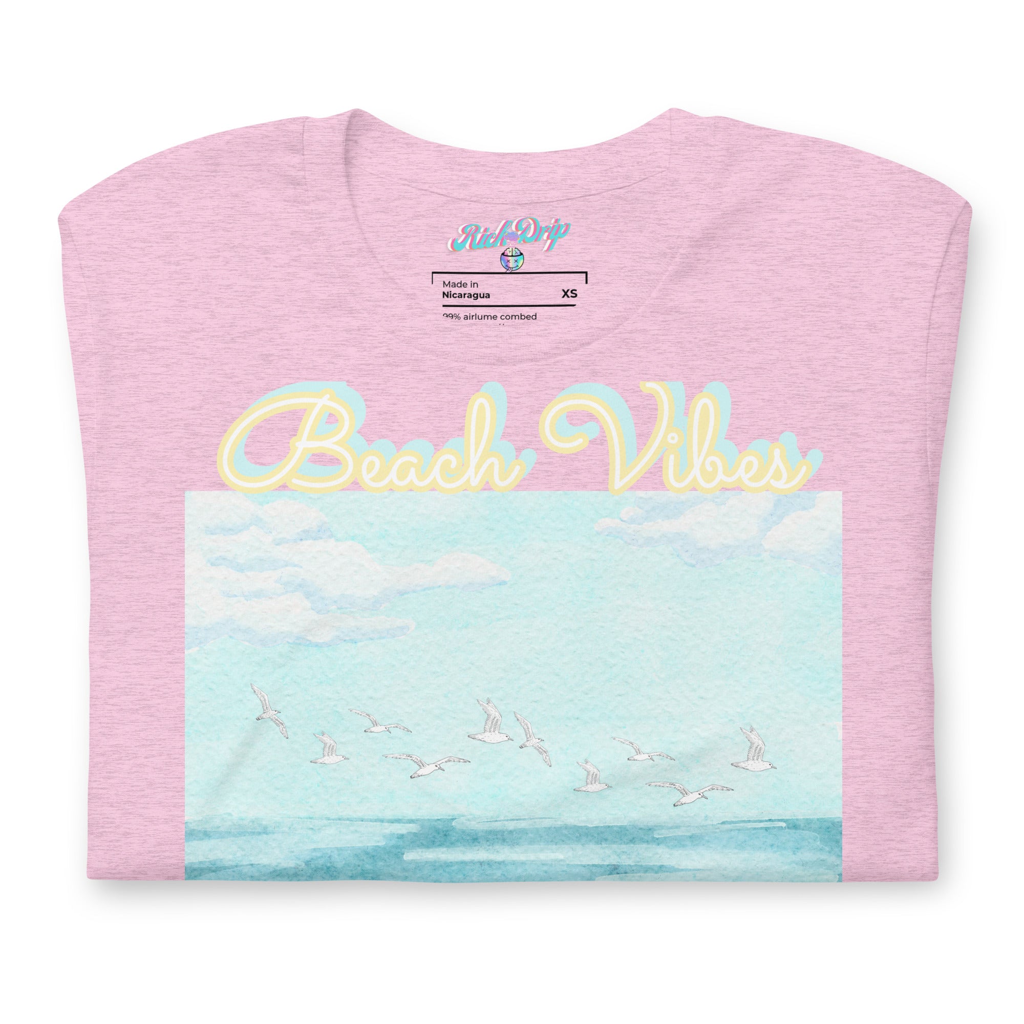 Rich Drip Blue Skies Beach Vibes RR - Unisex t-shirt Pastel