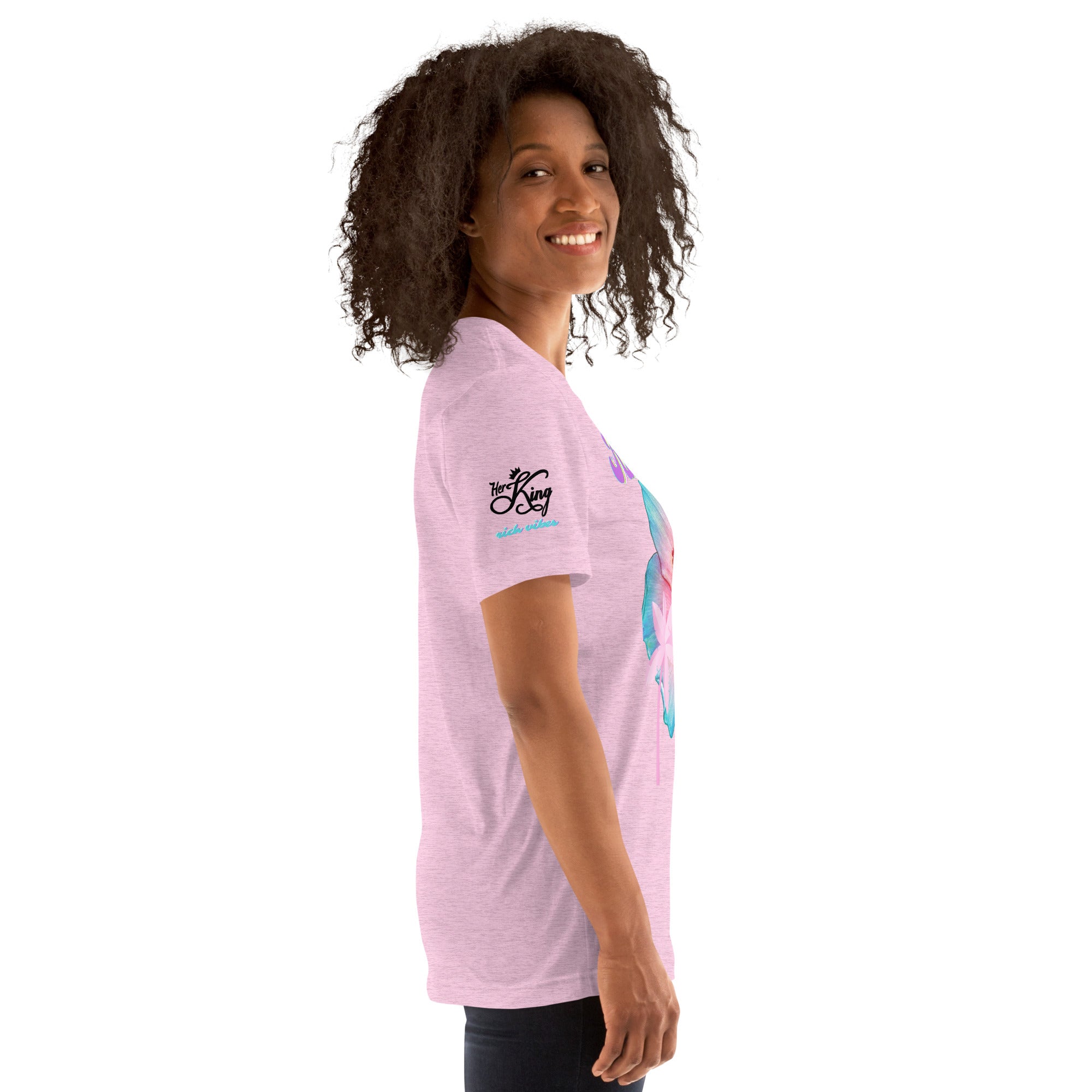 RV Rich Drip Her King Tropical Pink Palm Tree - Unisex t-shirt Pastel