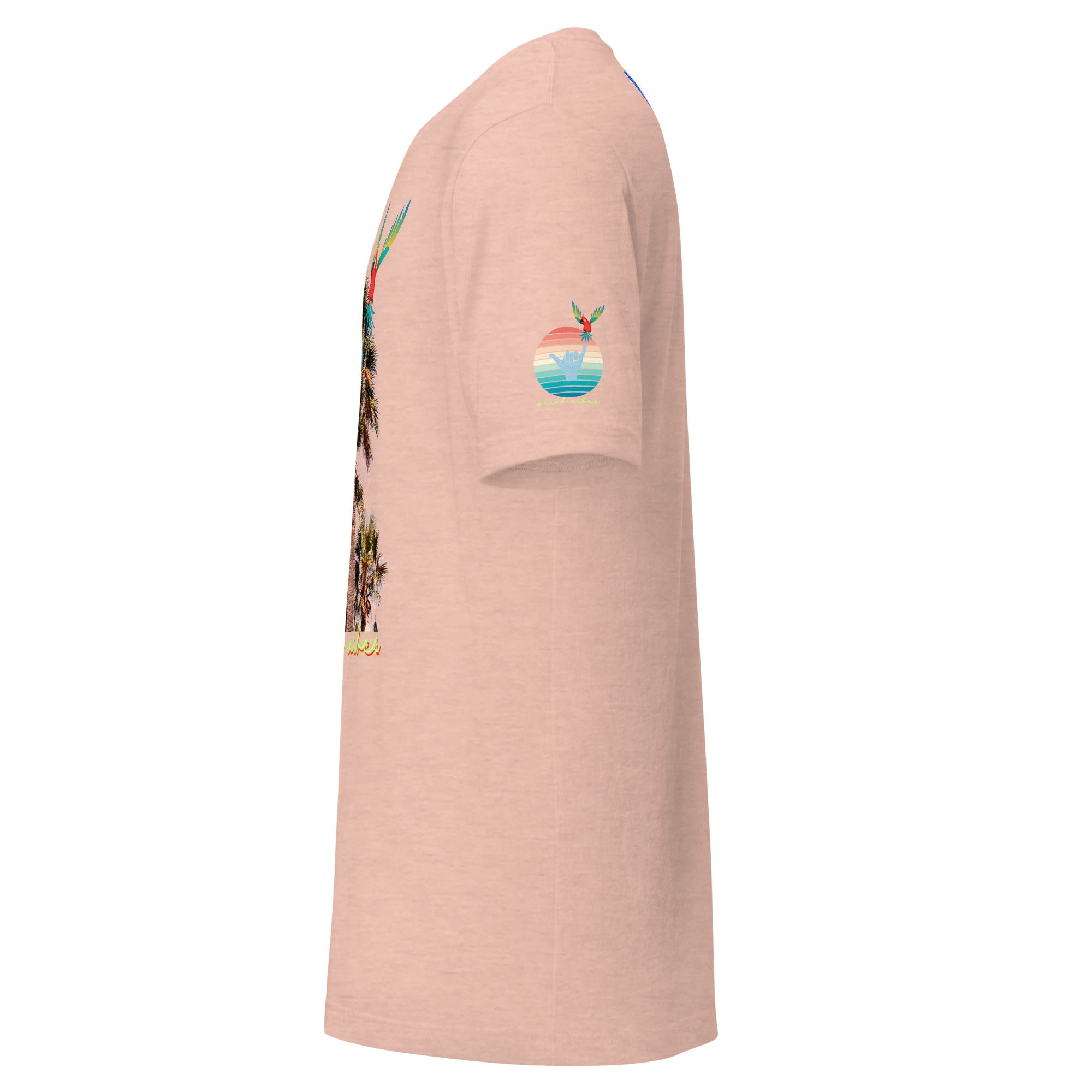 Rich Drip Volt Rich Vibes Colorful Palm Tree Silhouette Multi Colored Circle - Unisex t-shirt Pastel