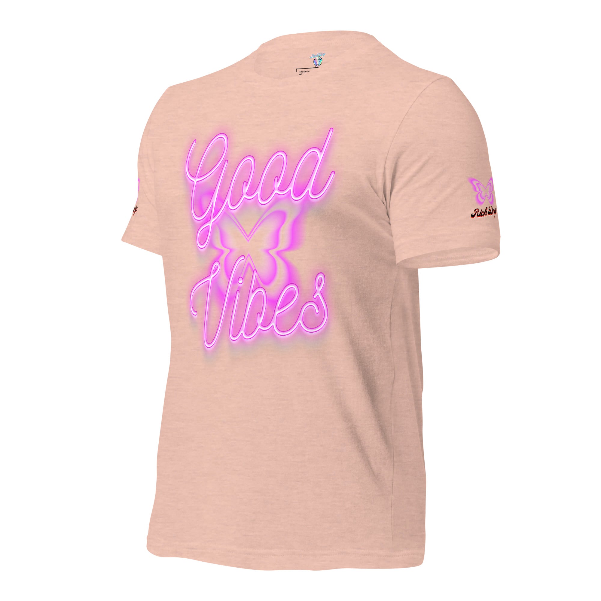 Rich Good Vibes Purple ButterFly "Enjoy Every Moment" - Unisex t-shirt