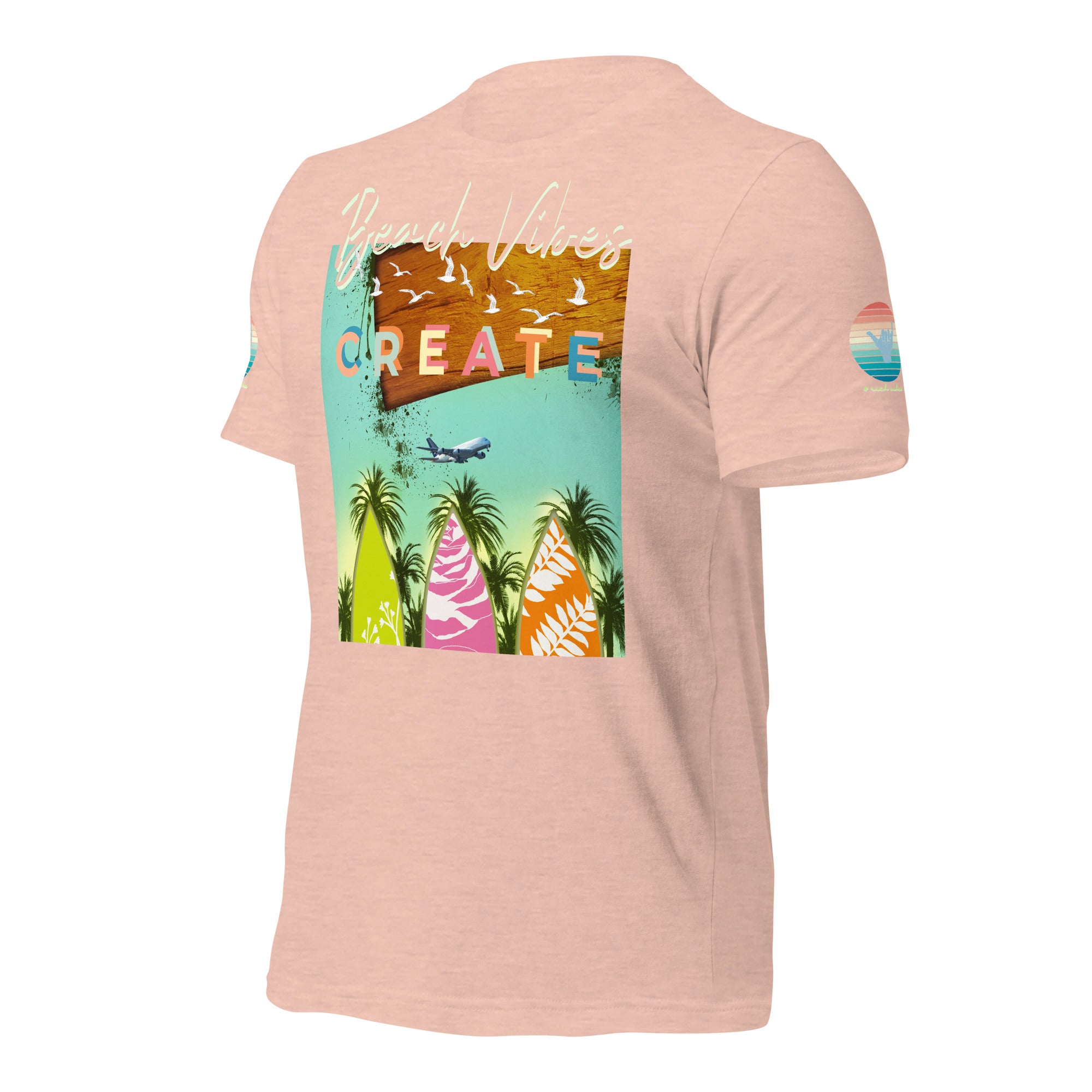 Sunset Vibes Beach Surf Creation 1.0 - Unisex t-shirt Pastel