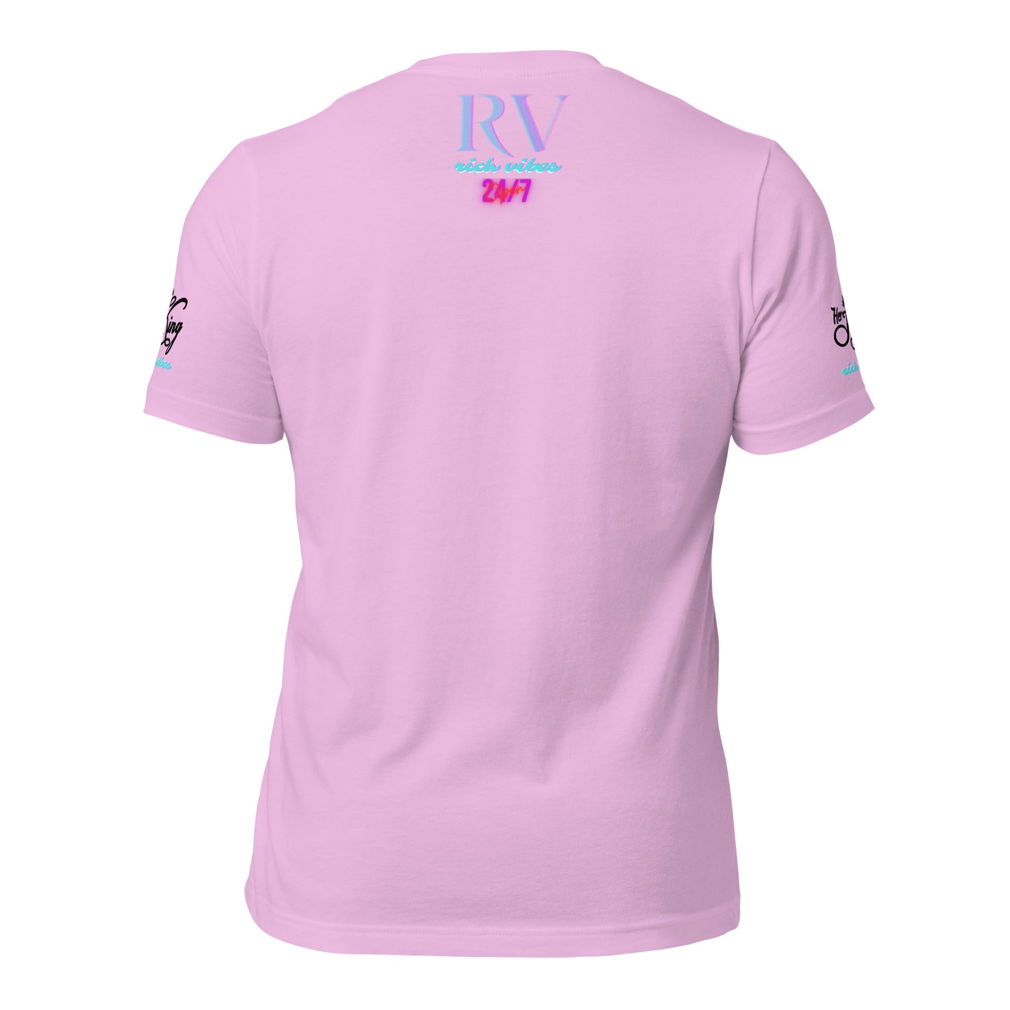 RV Rich Drip Her King Tropical Pink Palm Tree - Unisex t-shirt Pastel