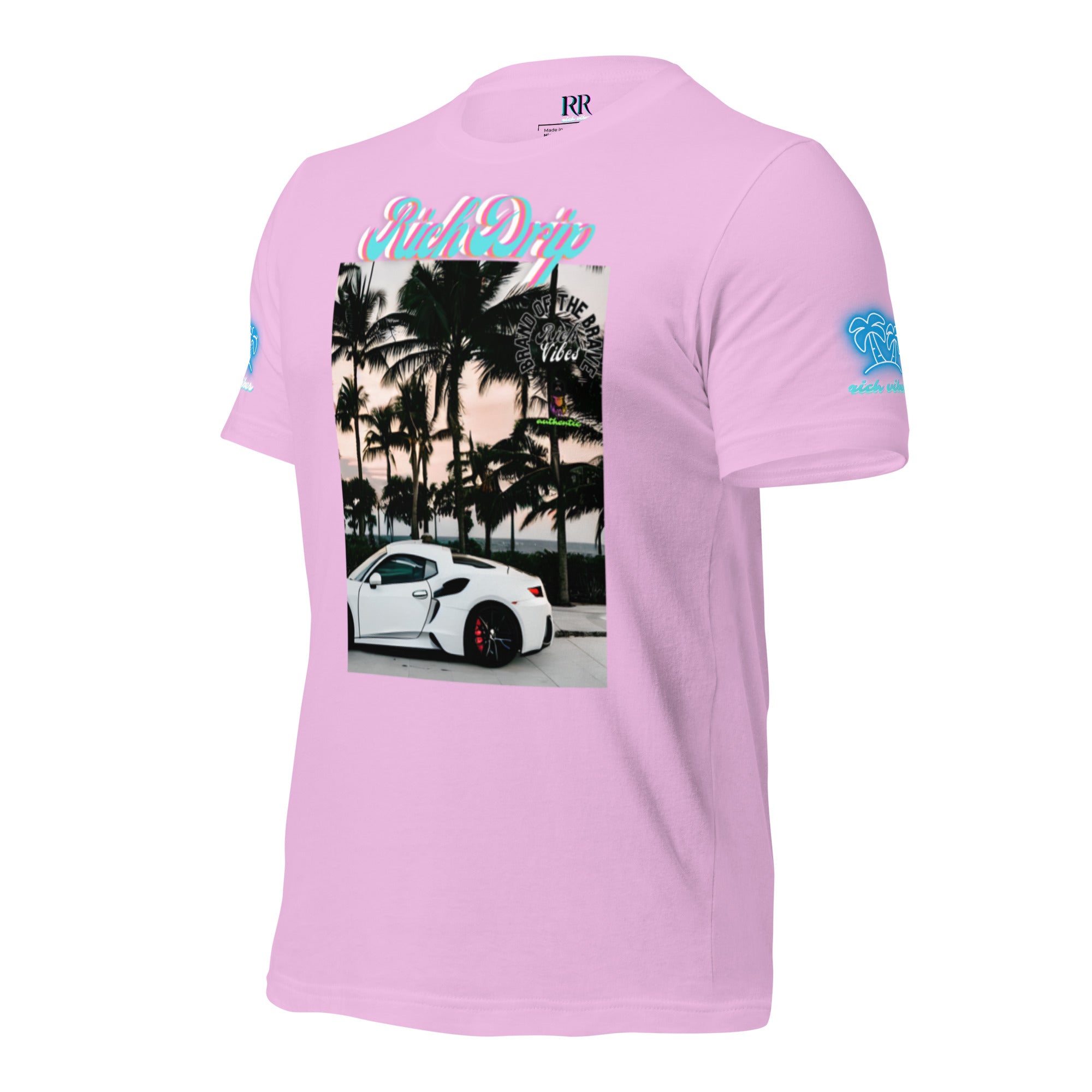 RV Rich Drip Brand Of The Brave Windy Palms White Motor Sport Pastel - Unisex t-shirt