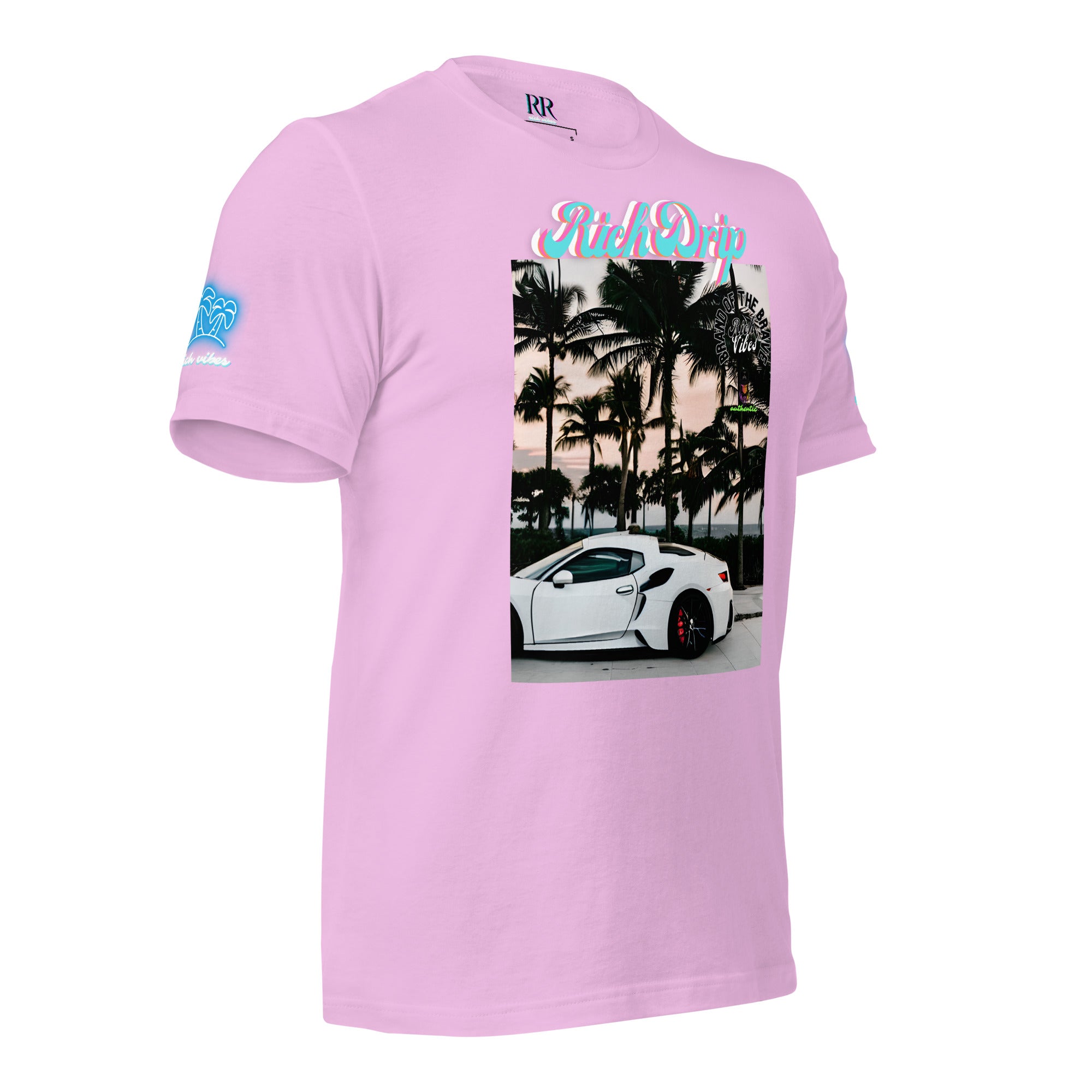 RV Rich Drip Brand Of The Brave Windy Palms White Motor Sport Pastel - Unisex t-shirt