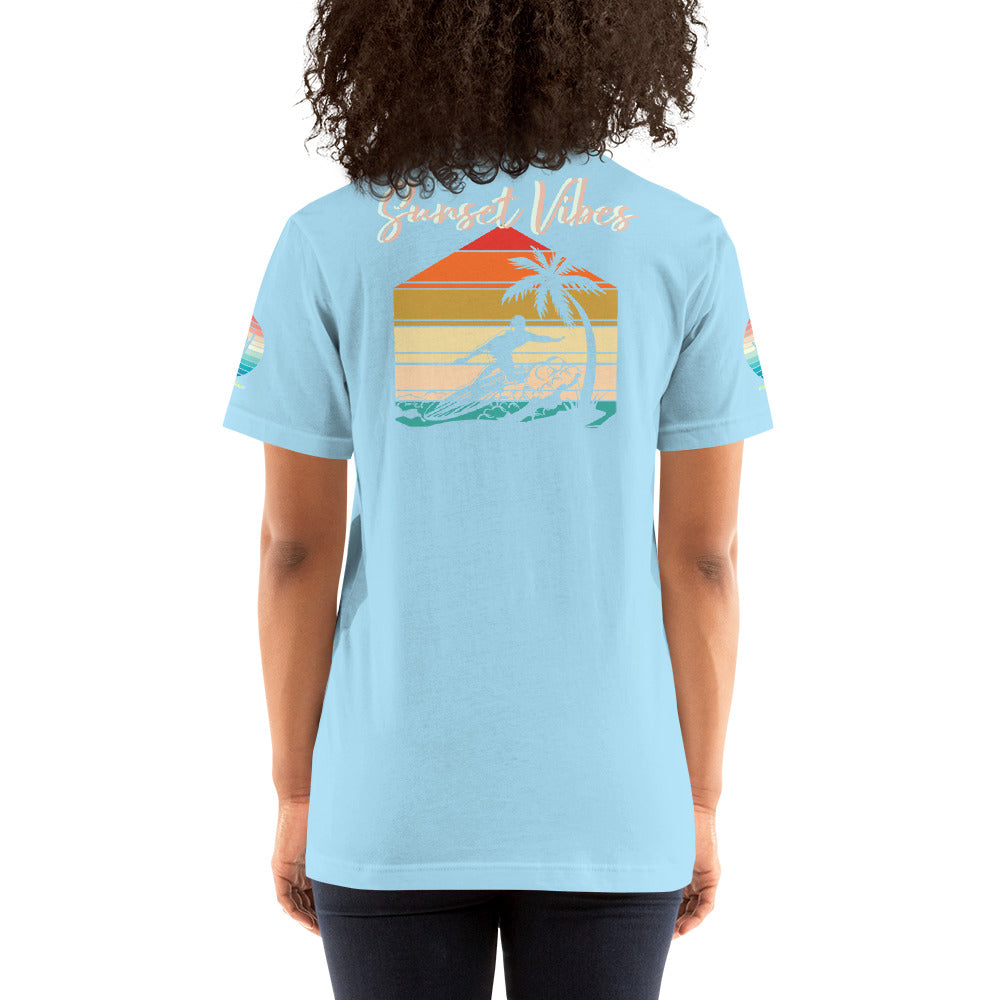 Sunset Vibes Beach Surf Creation 1.0 - Unisex t-shirt Pastel