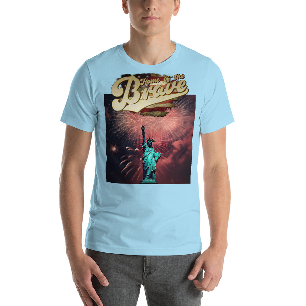 Rich Vibes Statue of Liberty Home of The Brave 1776 - Unisex t-shirt