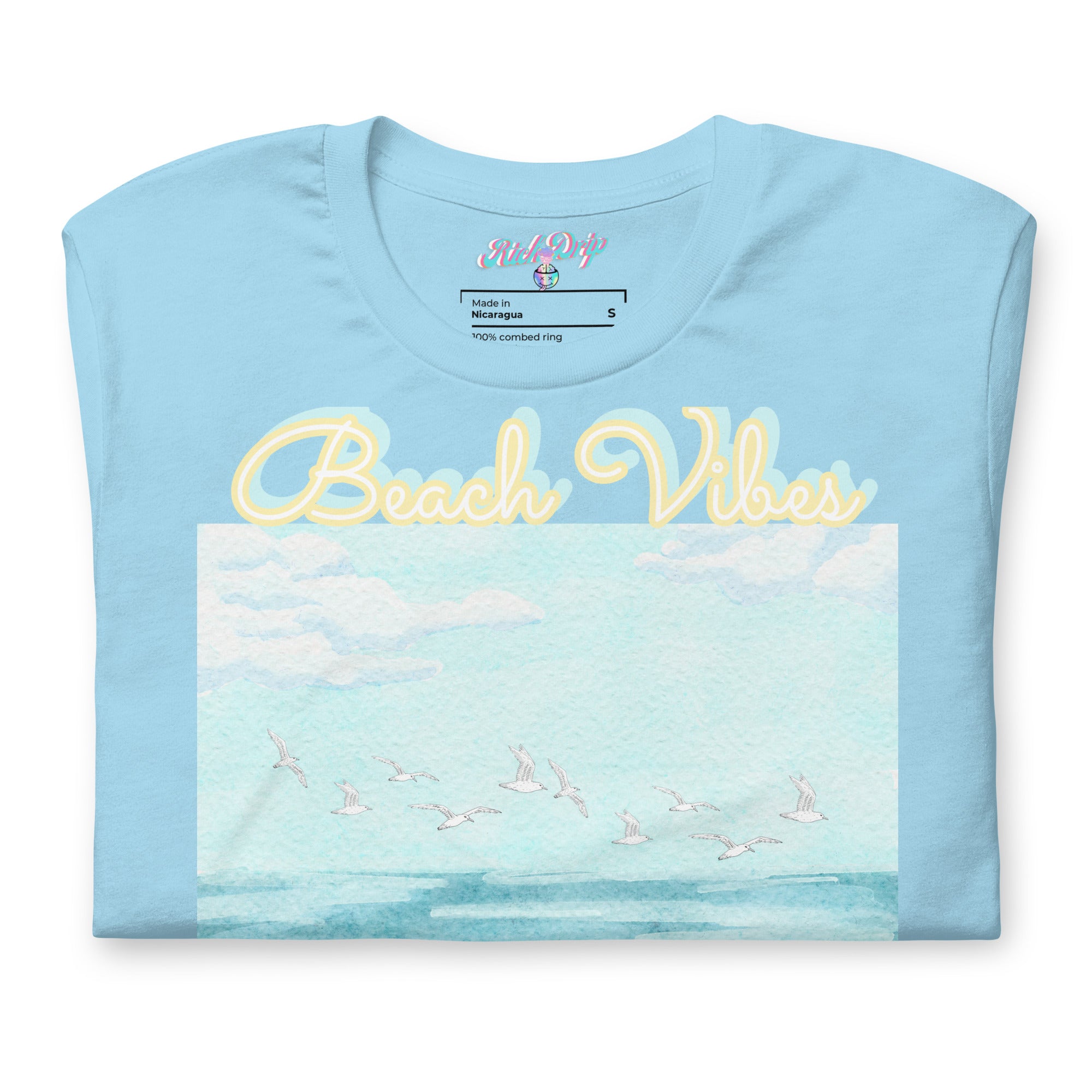 Rich Drip Blue Skies Beach Vibes RR - Unisex t-shirt Pastel