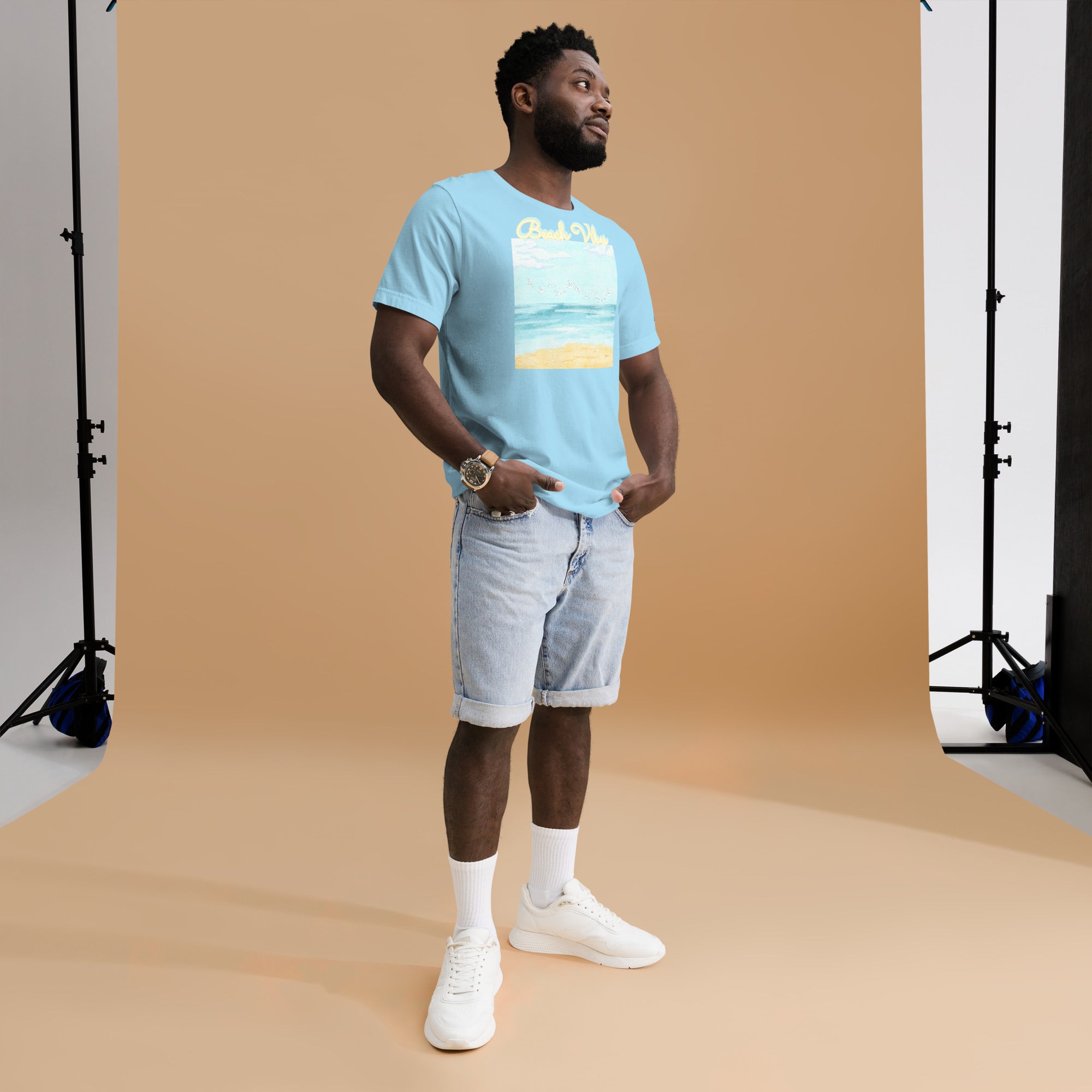 Rich Drip Blue Skies Beach Vibes RR - Unisex t-shirt Pastel