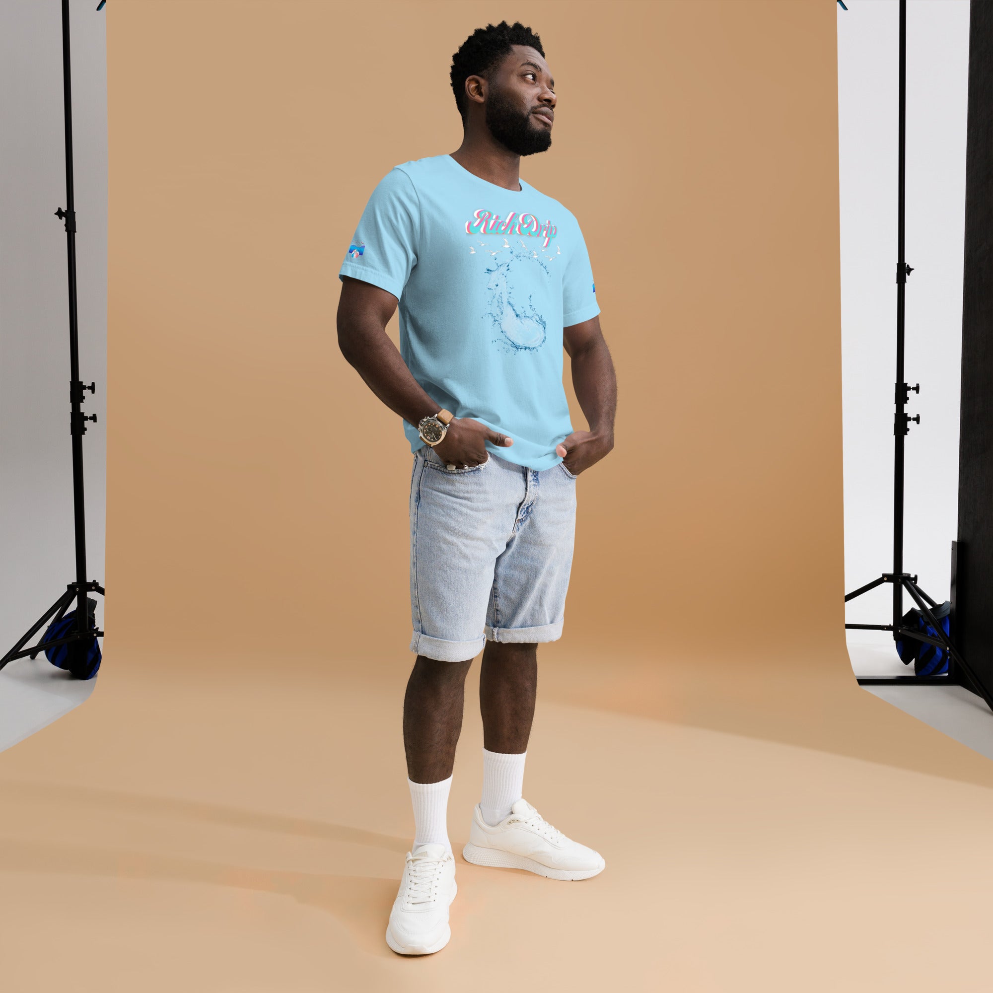 Rich Vibes RR Rich Drip 1.0 - Unisex t-shirt Light Blue