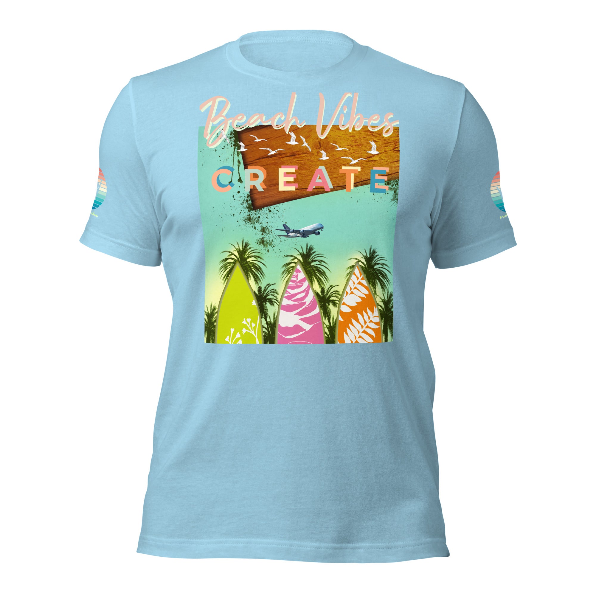 Sunset Vibes Beach Surf Creation 1.0 - Unisex t-shirt Pastel