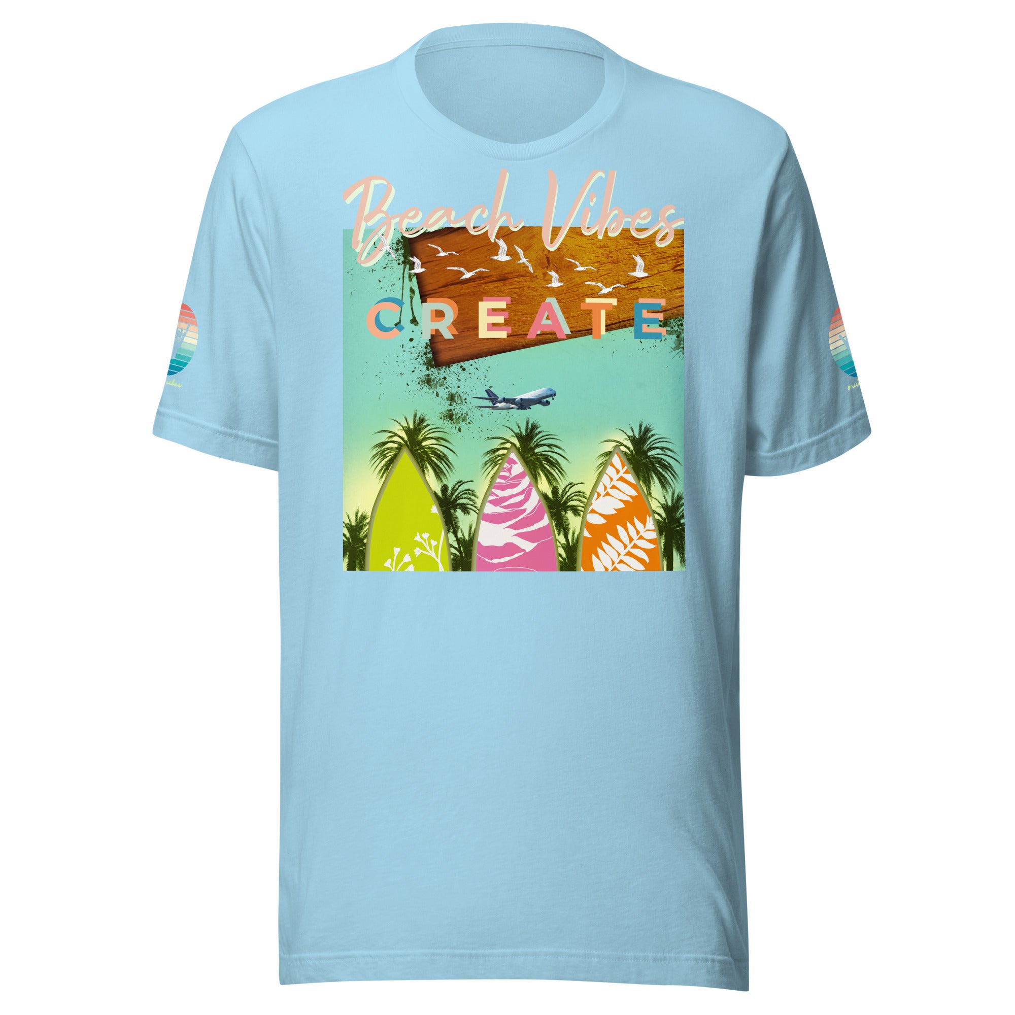 Sunset Vibes Beach Surf Creation 1.0 - Unisex t-shirt Pastel
