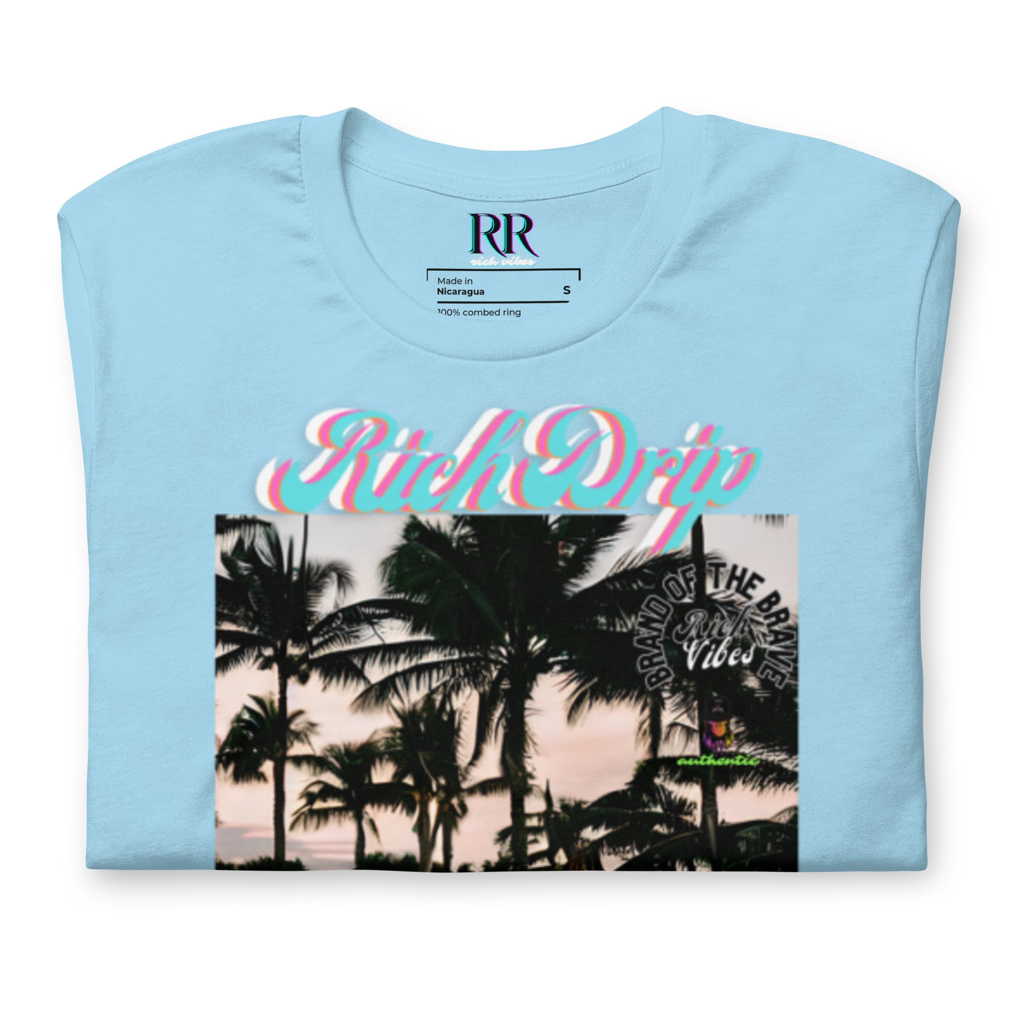 RV Rich Drip Brand Of The Brave Windy Palms White Motor Sport Pastel - Unisex t-shirt