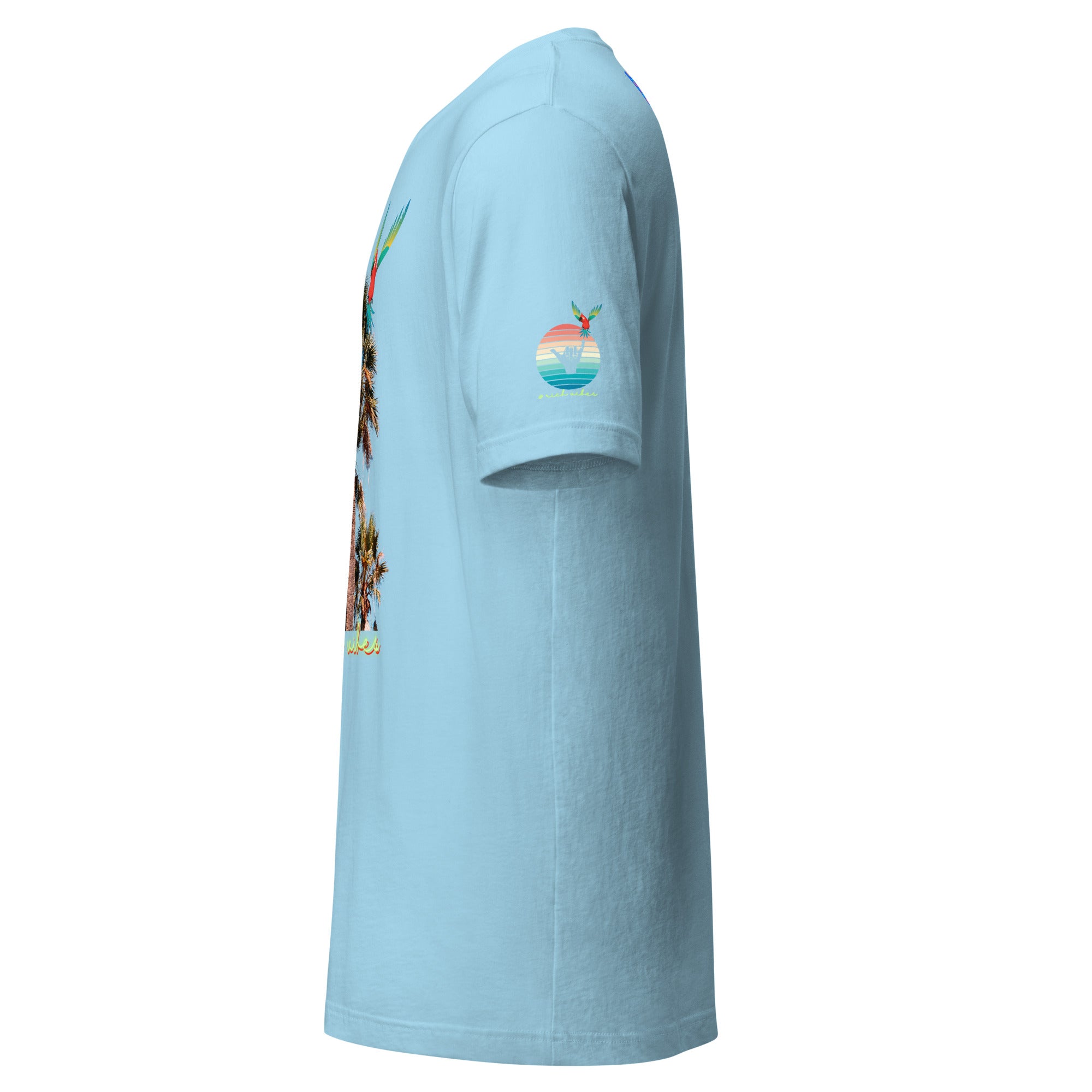 Rich Drip Volt Rich Vibes Colorful Palm Tree Silhouette Multi Colored Circle - Unisex t-shirt Pastel