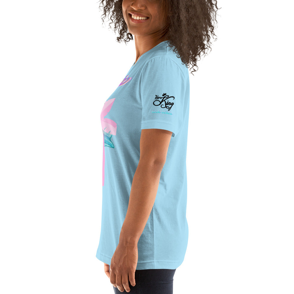RV Rich Drip Her King Tropical Pink Palm Tree - Unisex t-shirt Ocean Blue