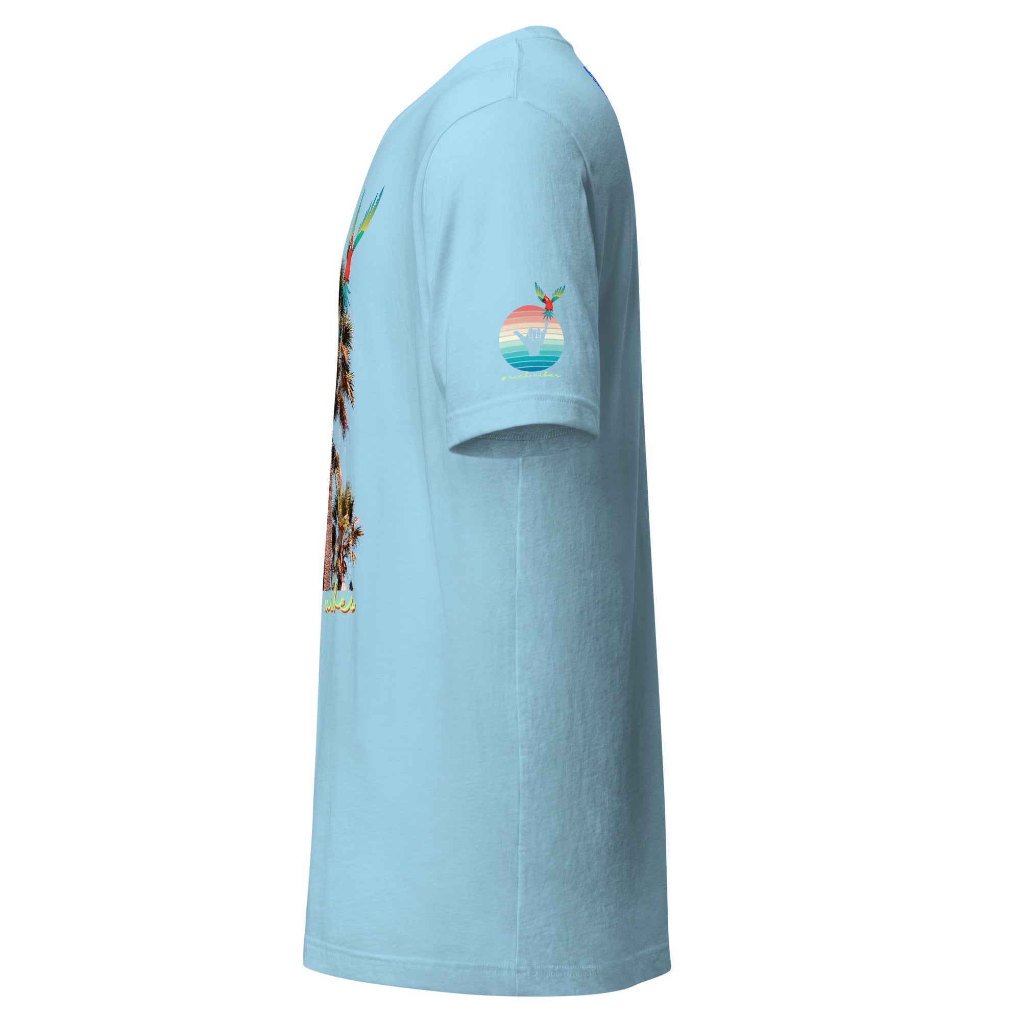 Rich Drip Volt Rich Vibes Colorful Palm Tree Silhouette Multi Colored Circle - Unisex t-shirt Pastel