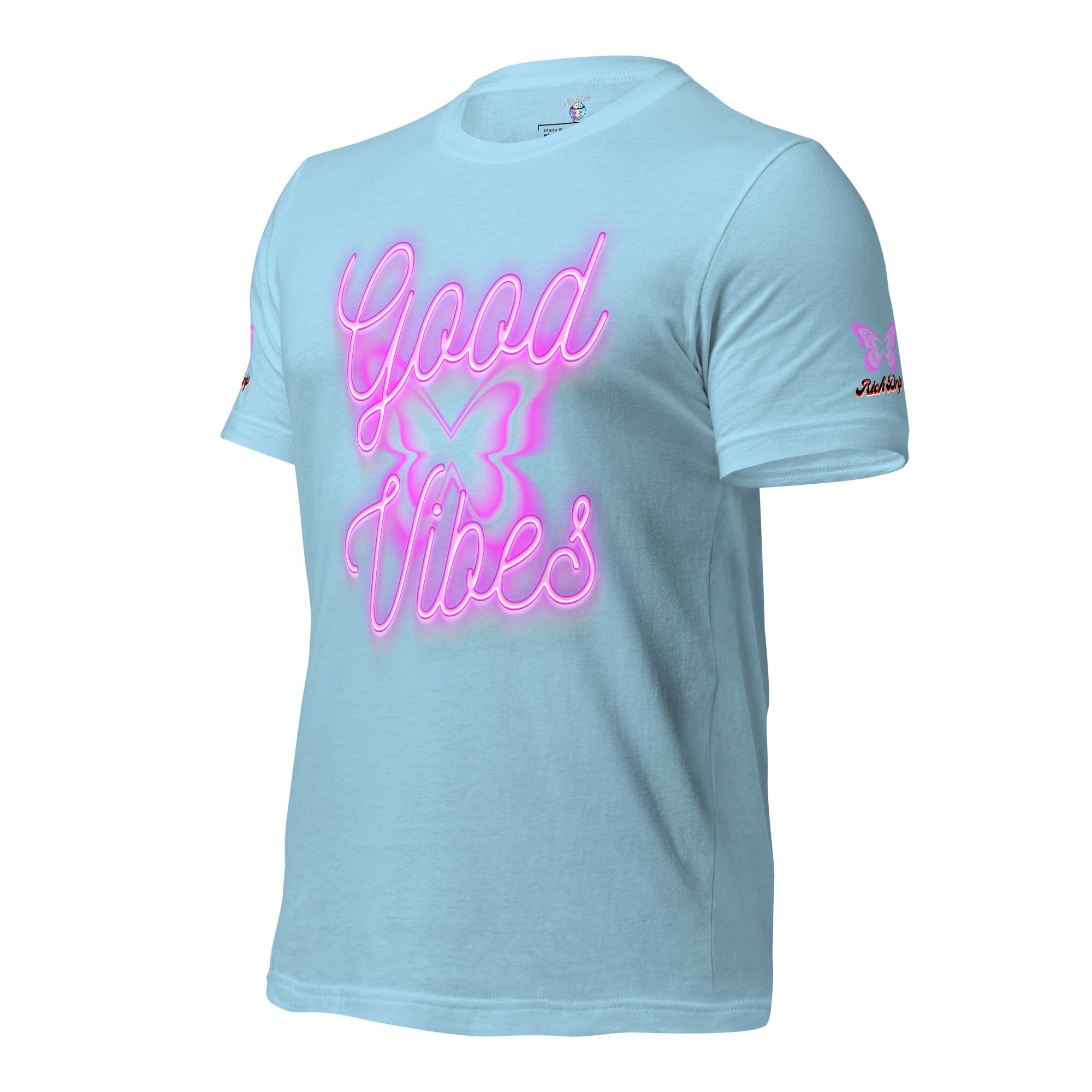 Rich Good Vibes Purple ButterFly "Enjoy Every Moment" - Unisex t-shirt