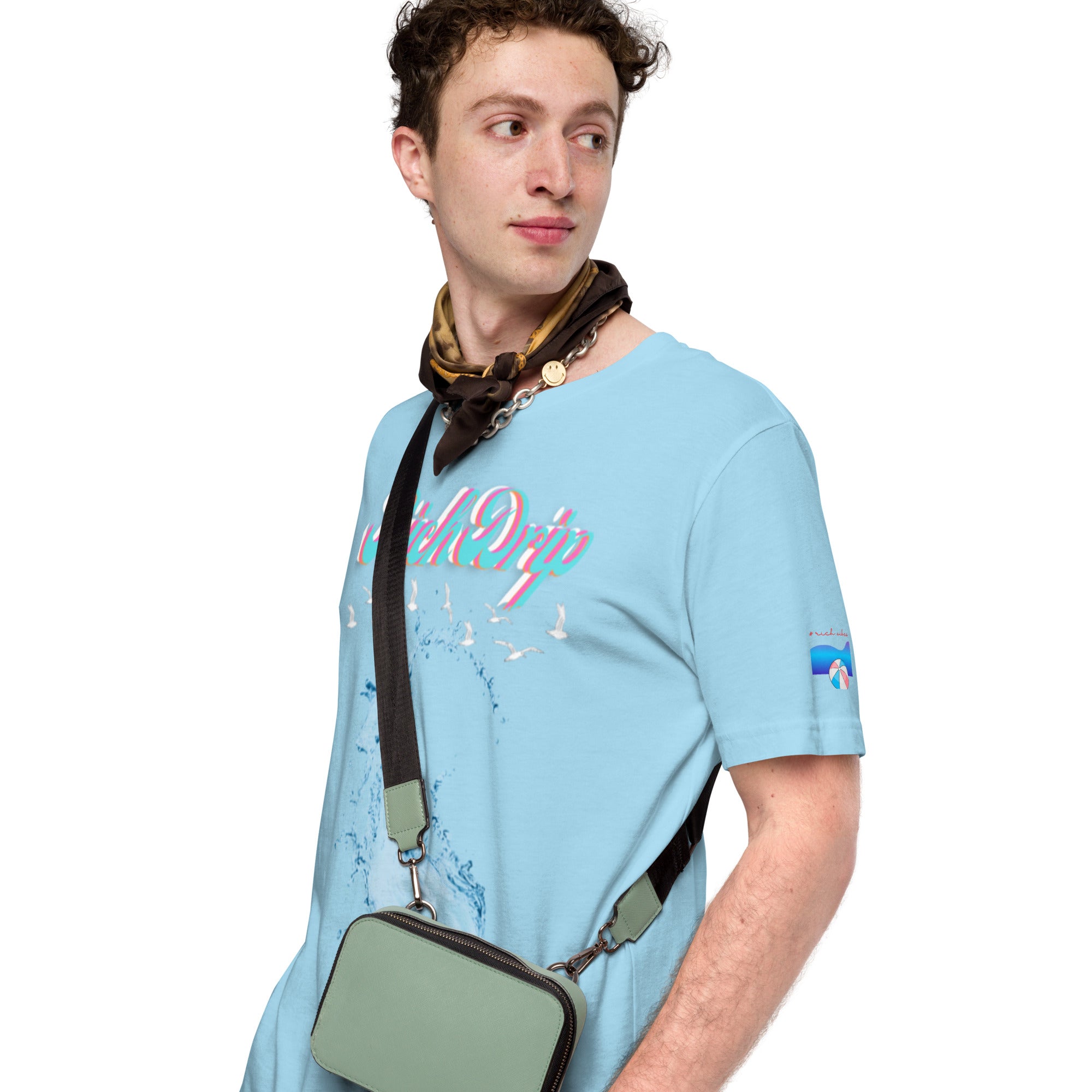 Rich Vibes RR Rich Drip 1.0 - Unisex t-shirt Light Blue