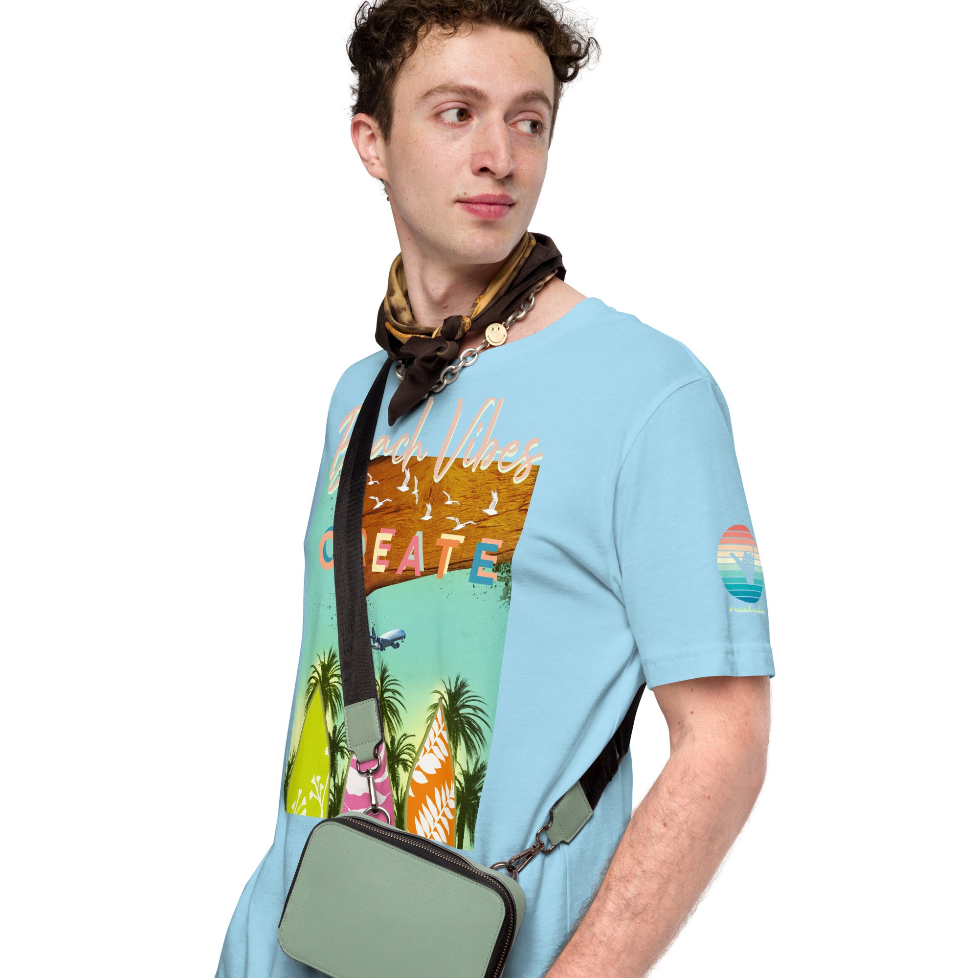 Sunset Vibes Beach Surf Creation 1.0 - Unisex t-shirt Pastel