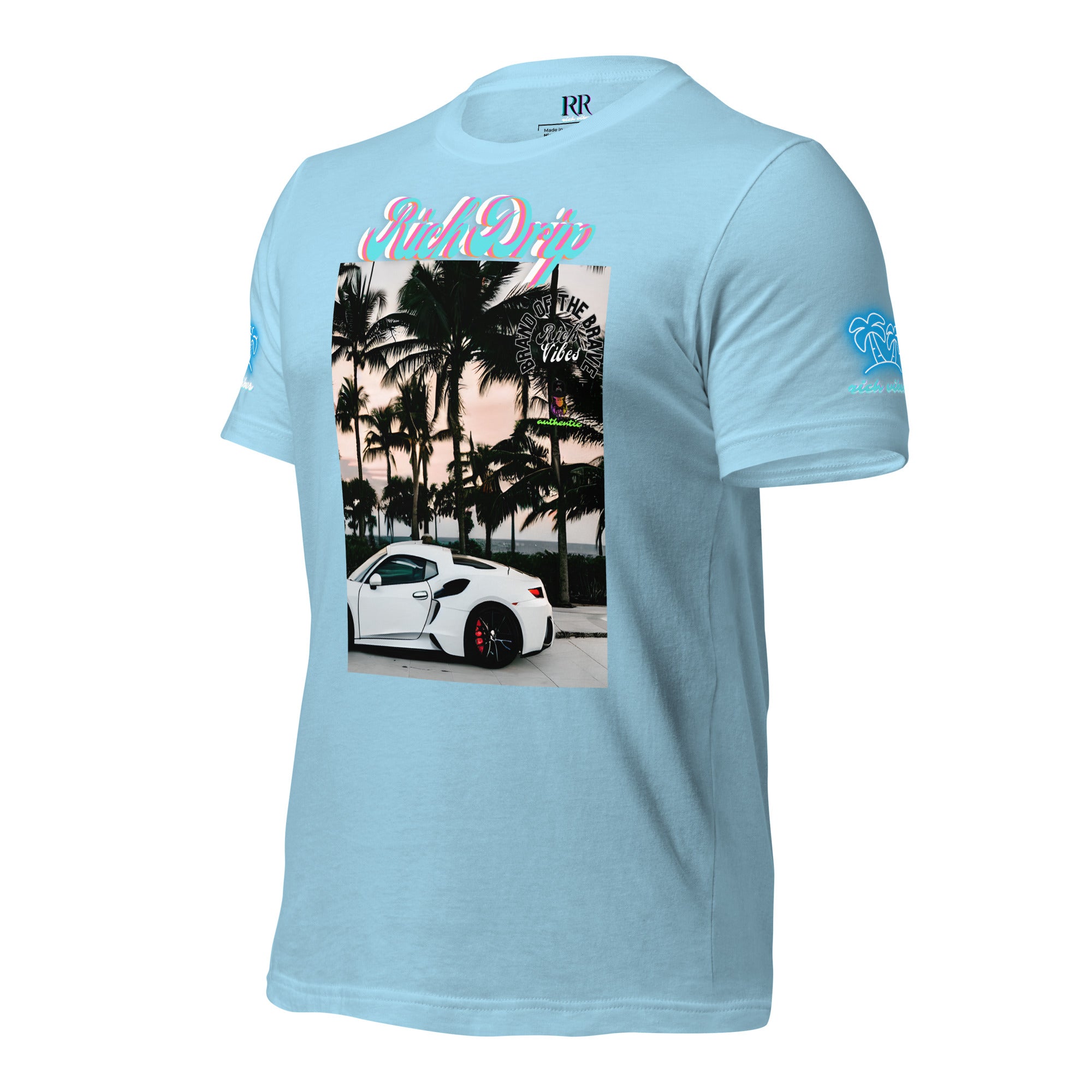 RV Rich Drip Brand Of The Brave Windy Palms White Motor Sport Pastel - Unisex t-shirt