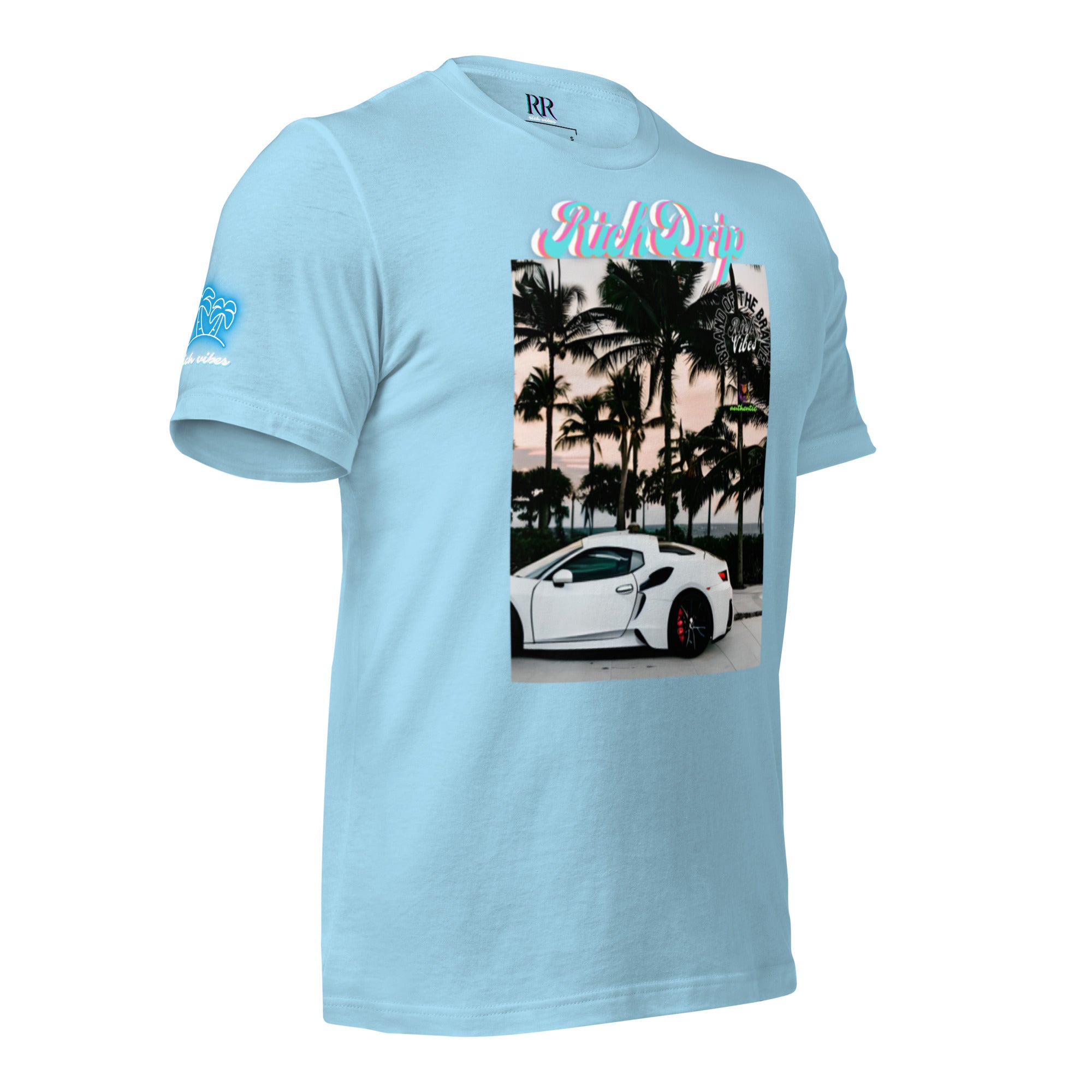 RV Rich Drip Brand Of The Brave Windy Palms White Motor Sport Pastel - Unisex t-shirt