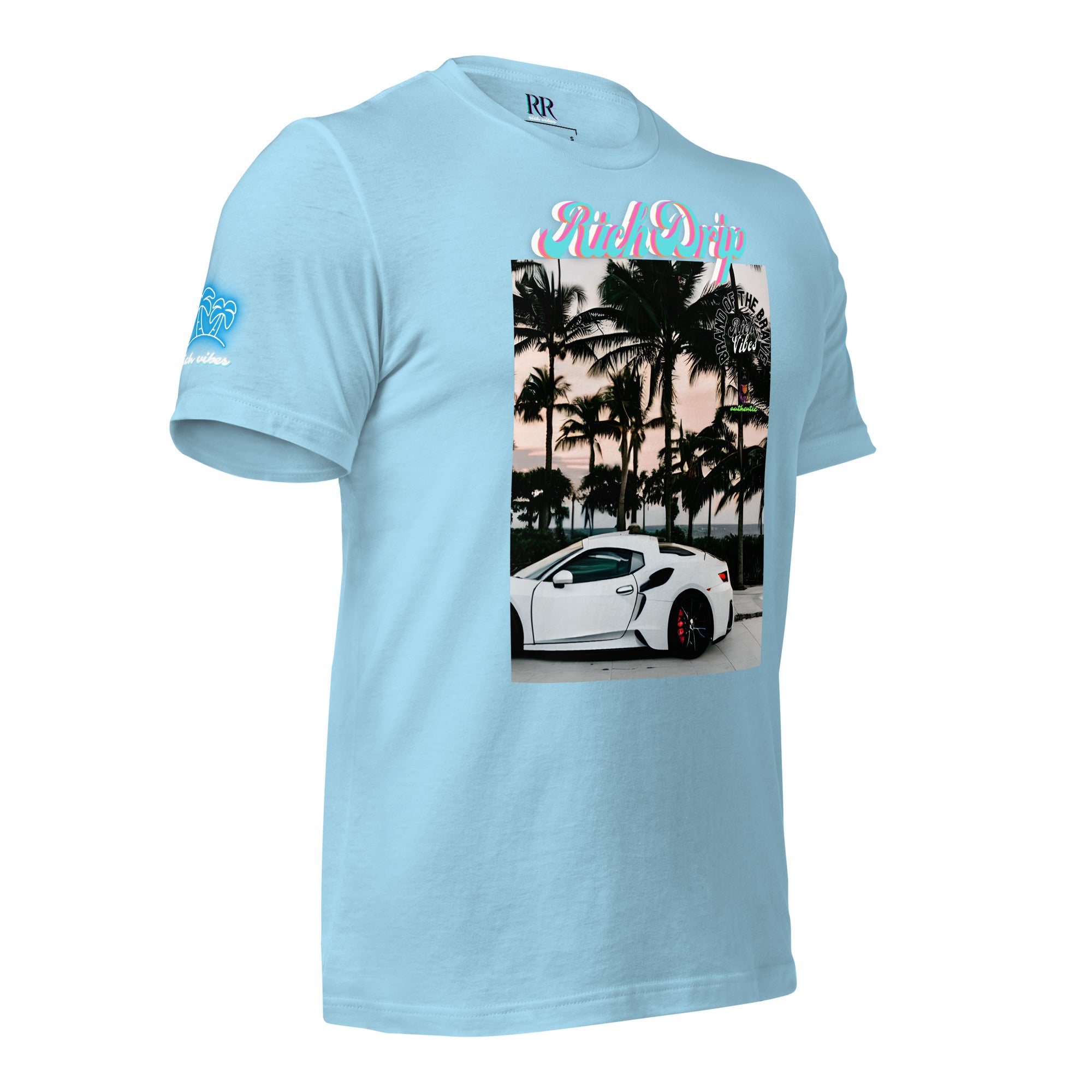 RV Rich Drip Brand Of The Brave Windy Palms White Motor Sport Pastel - Unisex t-shirt
