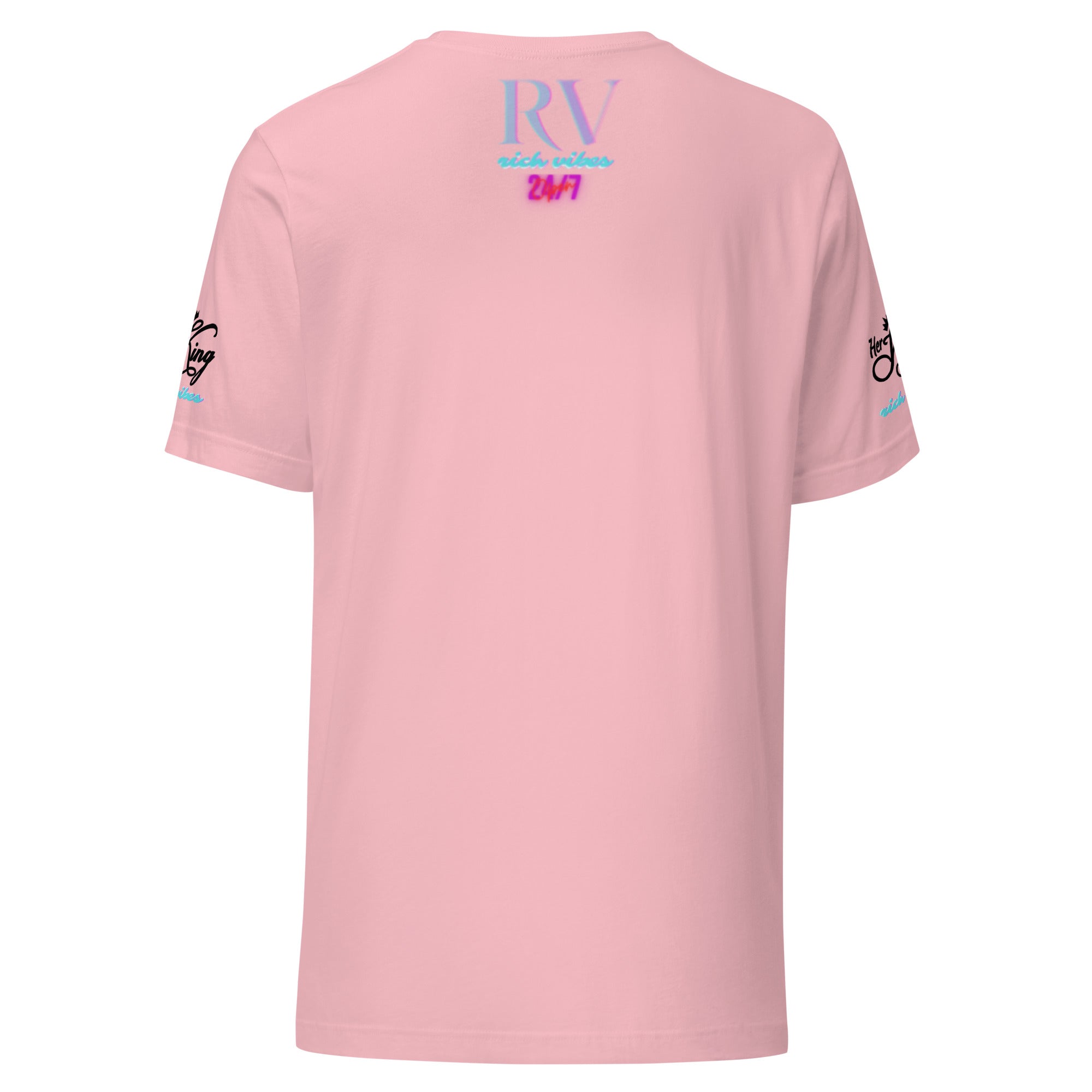 RV Rich Drip Her King Tropical Pink Palm Tree - Unisex t-shirt Pink