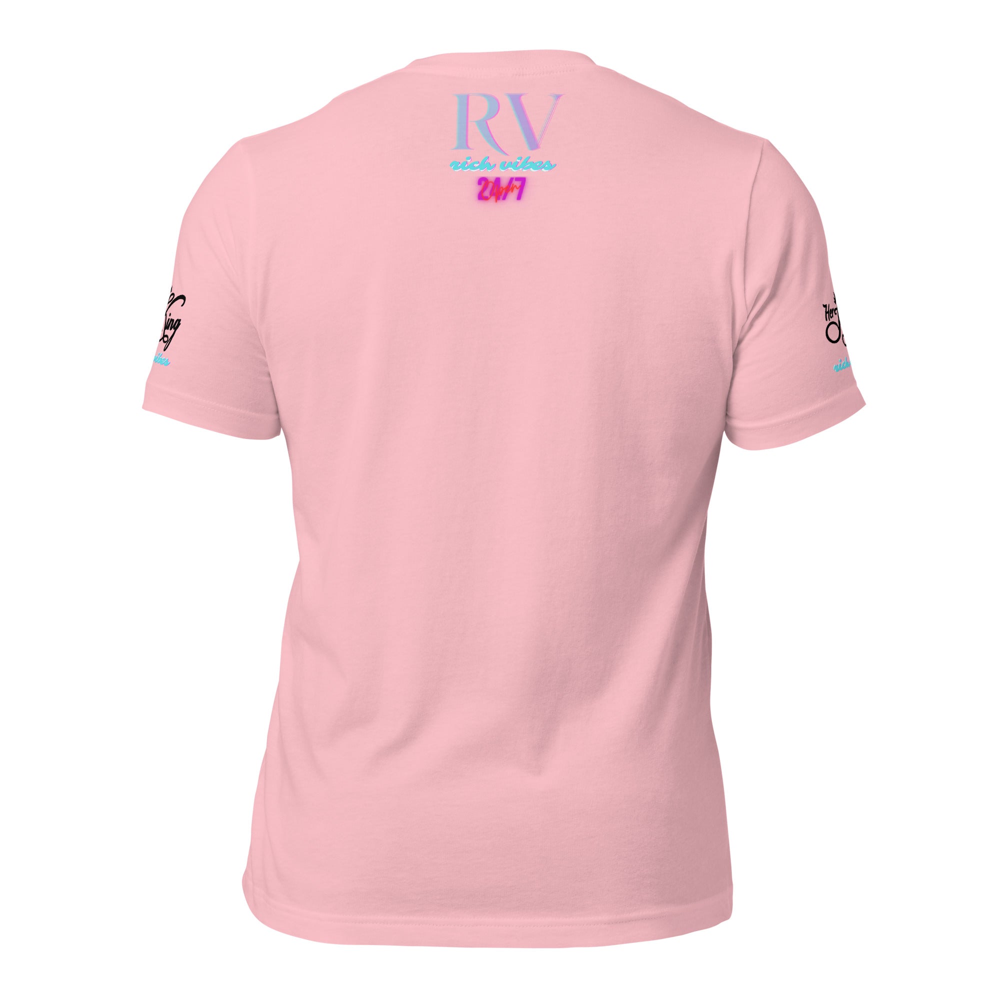 RV Rich Drip Her King Tropical Pink Palm Tree - Unisex t-shirt Pink
