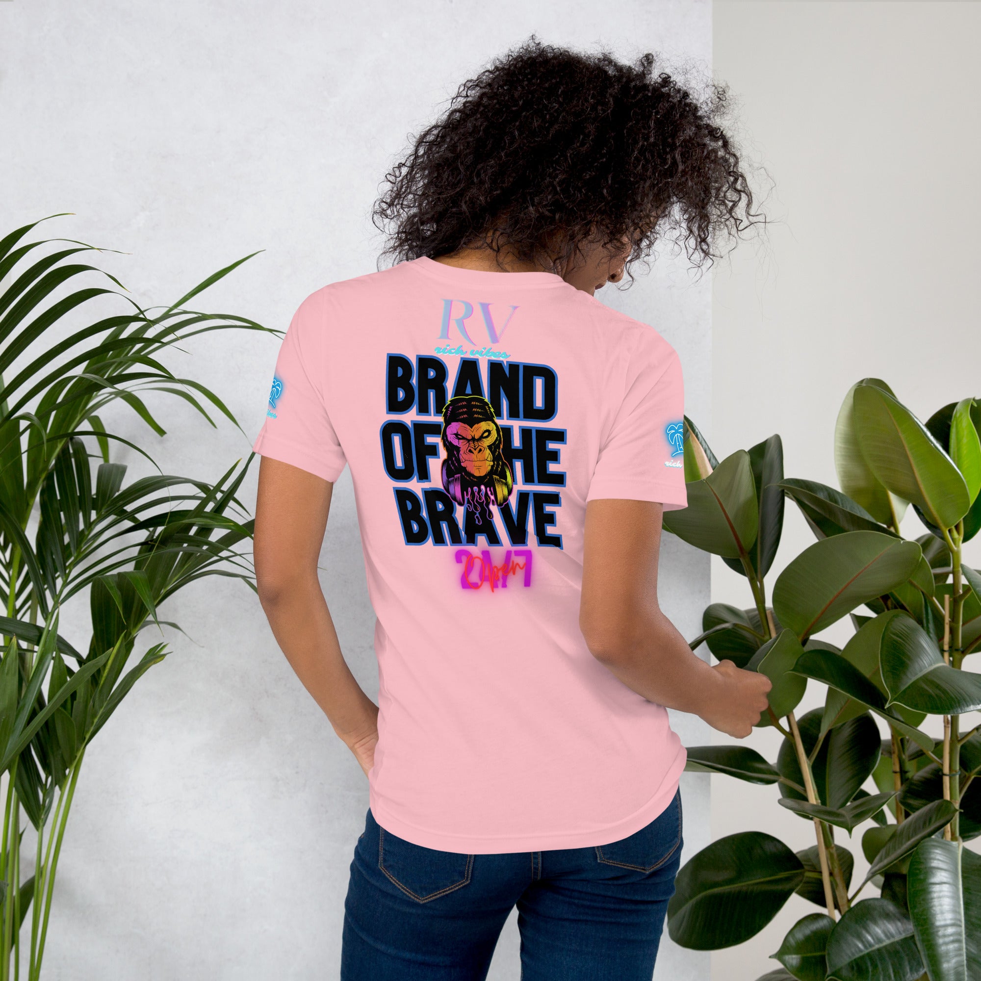 RV Rich Drip Brand Of The Brave Windy Palms White Motor Sport Pastel - Unisex t-shirt