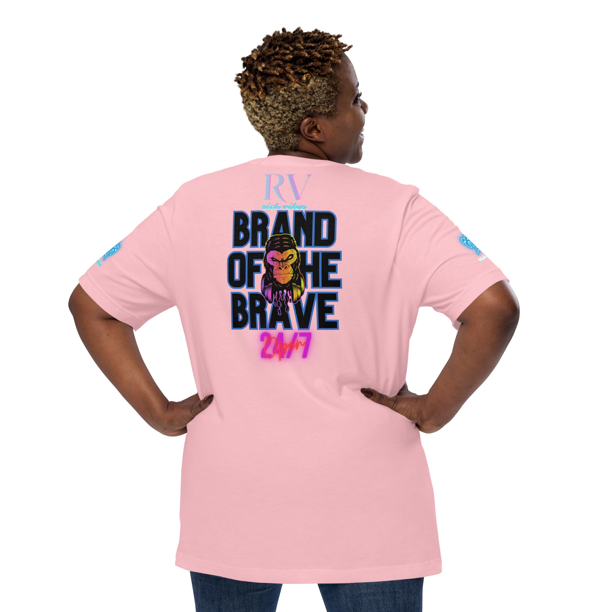 RV Rich Drip Brand Of The Brave Windy Palms White Motor Sport Pastel - Unisex t-shirt