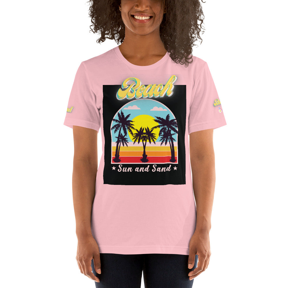 Vineyard Vibes Golden Beach Sun and Sand - Pastel Unisex t-shirt