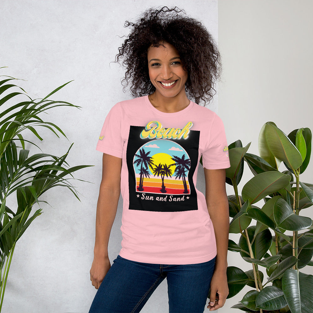 Vineyard Vibes Golden Beach Sun and Sand - Pastel Unisex t-shirt