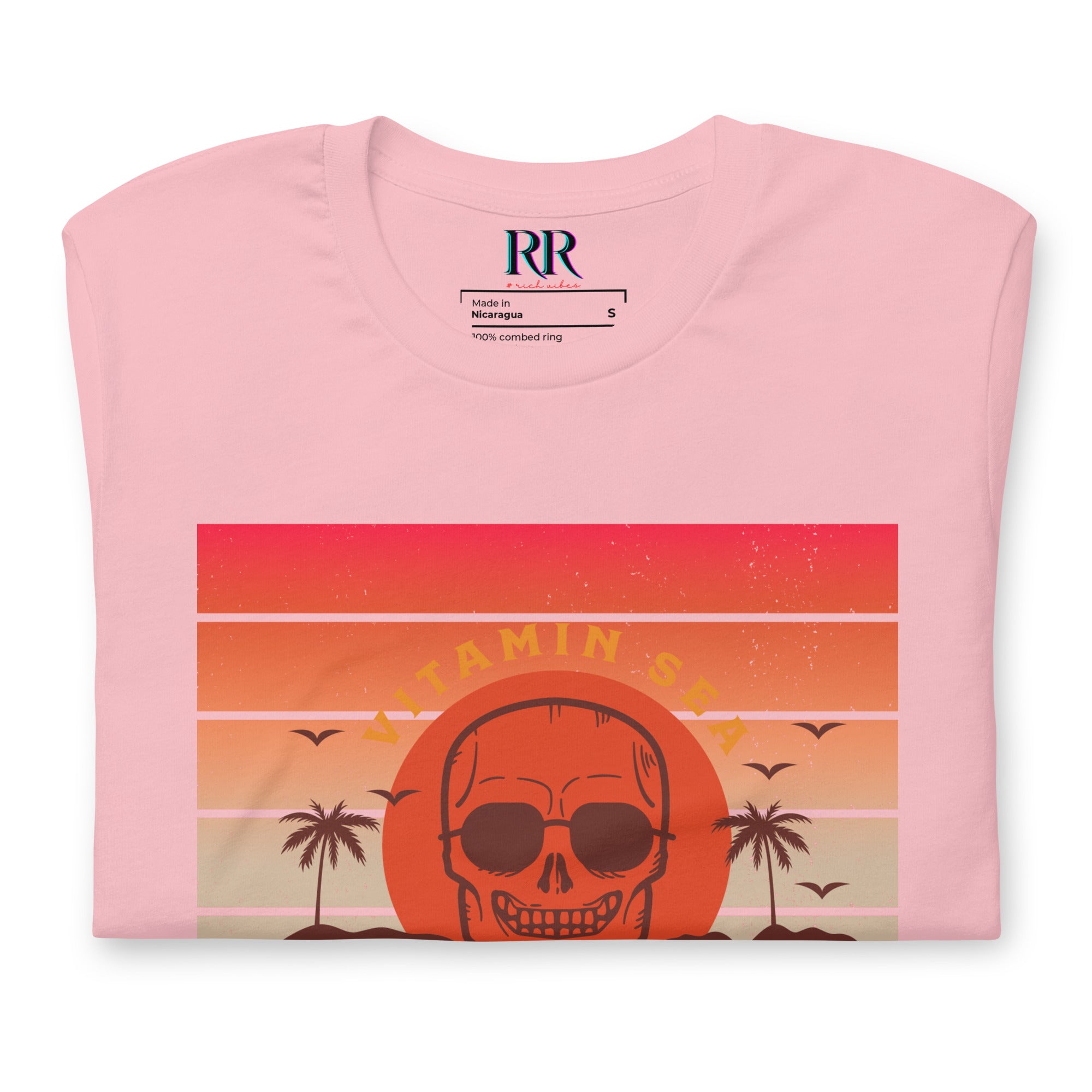 Rich Vibes Vitamin Sea - Unisex Staple T-Shirt | Bella + Canvas 3001 Pastel