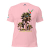 Rich Drip Volt Rich Vibes Colorful Palm Tree Silhouette Multi Colored Circle - Unisex t-shirt Pastel