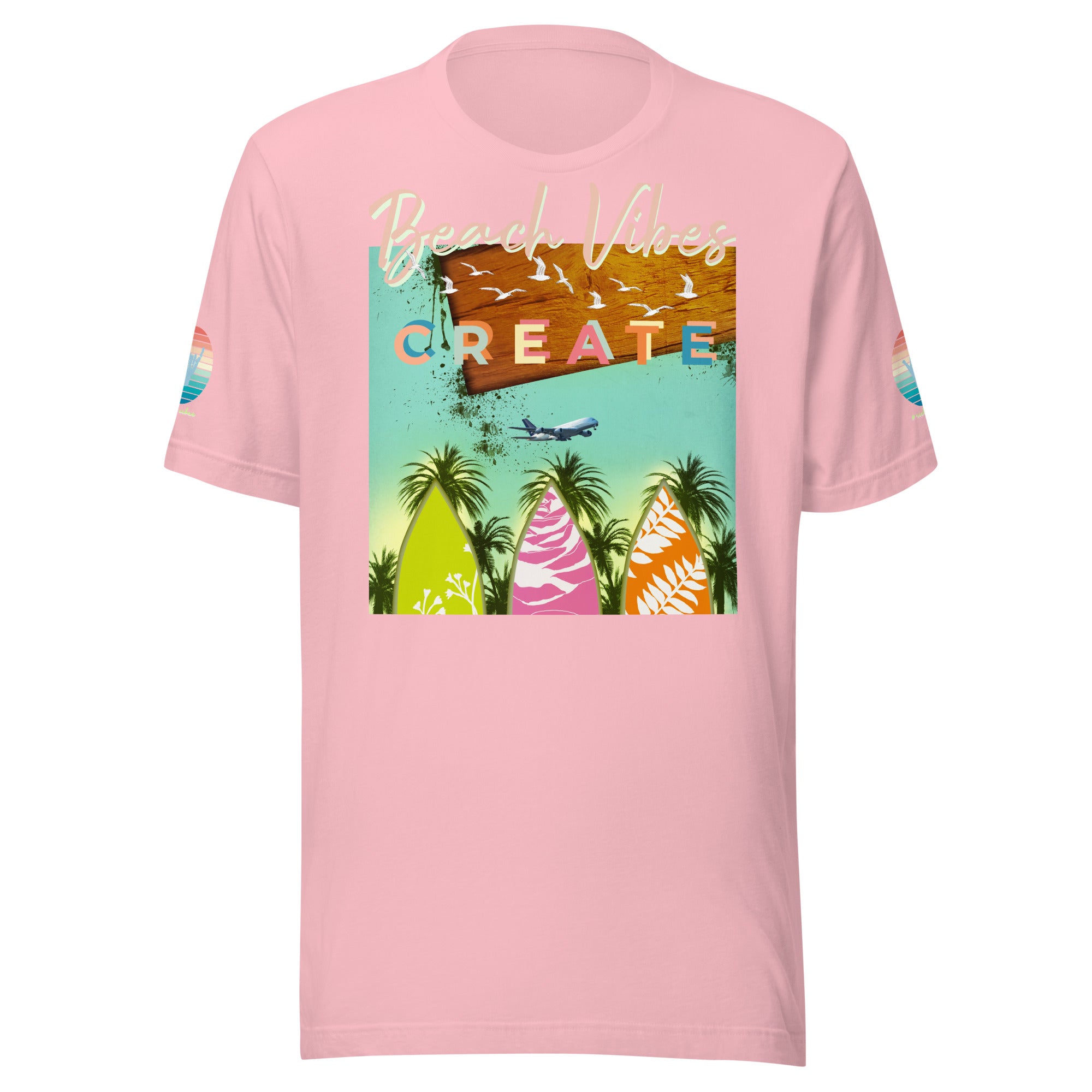 Sunset Vibes Beach Surf Creation 1.0 - Unisex t-shirt Pastel