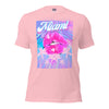 Rich Vibes Miami Pink Palm Tree Diva Kiss Print - Unisex t-shirt Black