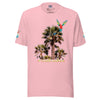 Rich Drip Volt Rich Vibes Colorful Palm Tree Silhouette Multi Colored Circle - Unisex t-shirt Pastel