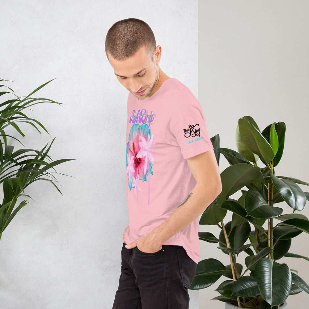 RV Rich Drip Her King Tropical Pink Palm Tree - Unisex t-shirt Pink