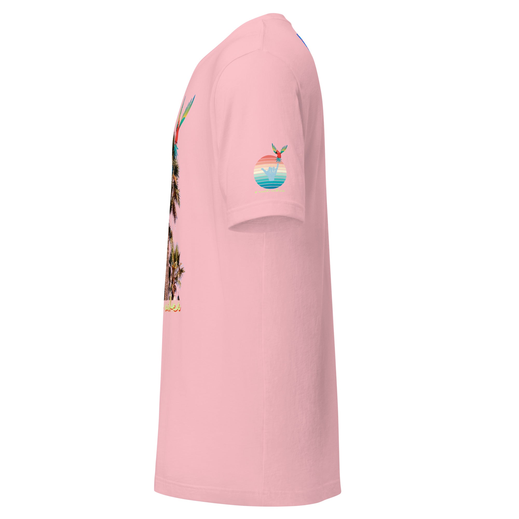 Rich Drip Volt Rich Vibes Colorful Palm Tree Silhouette Multi Colored Circle - Unisex t-shirt Pastel