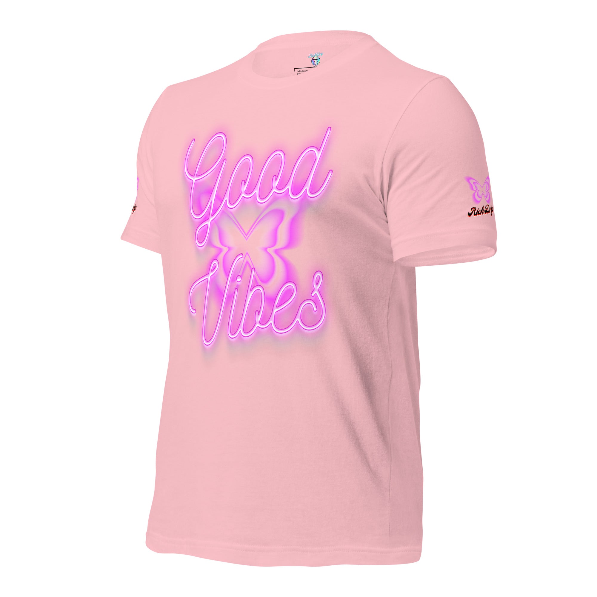 Rich Good Vibes Purple ButterFly "Enjoy Every Moment" - Unisex t-shirt