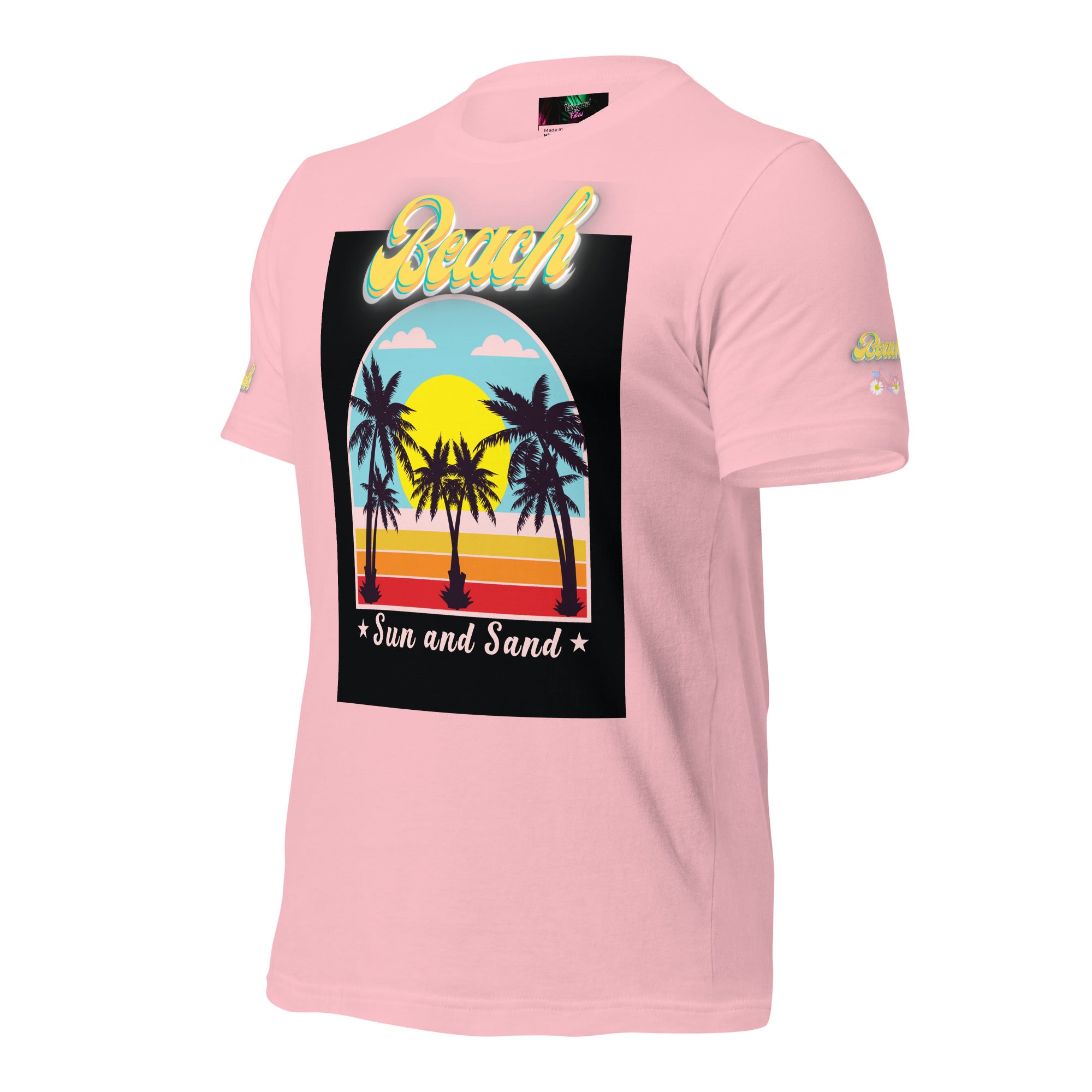 Vineyard Vibes Golden Beach Sun and Sand - Pastel Unisex t-shirt