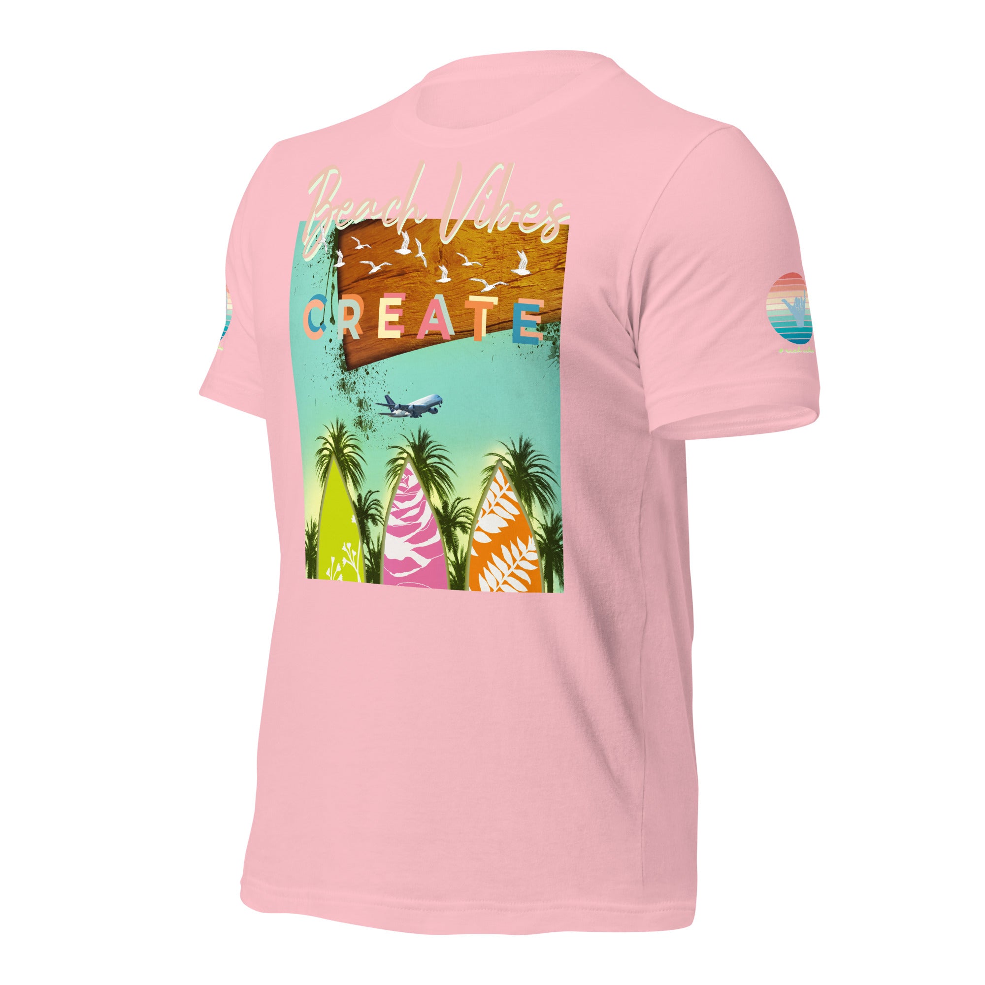 Sunset Vibes Beach Surf Creation 1.0 - Unisex t-shirt Pastel