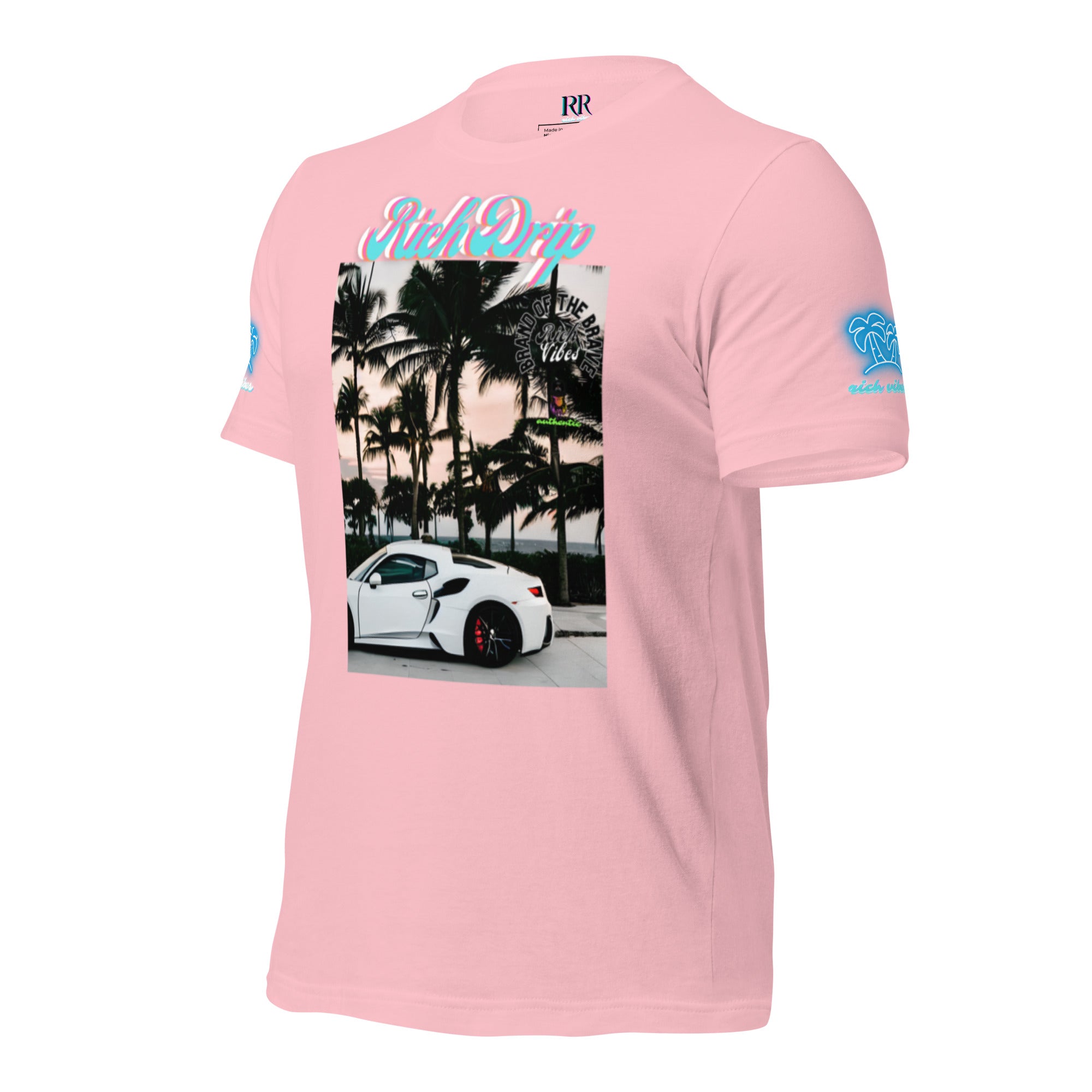 RV Rich Drip Brand Of The Brave Windy Palms White Motor Sport Pastel - Unisex t-shirt